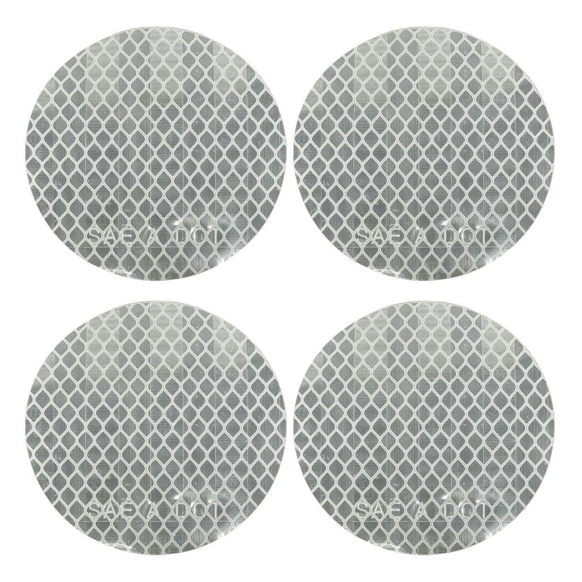 [All Star Truck Parts] 3'' Inch Round Dot-Sae Amber/Red High Visibility Reflective Stick-On Prism Reflector Strong Weatherproof