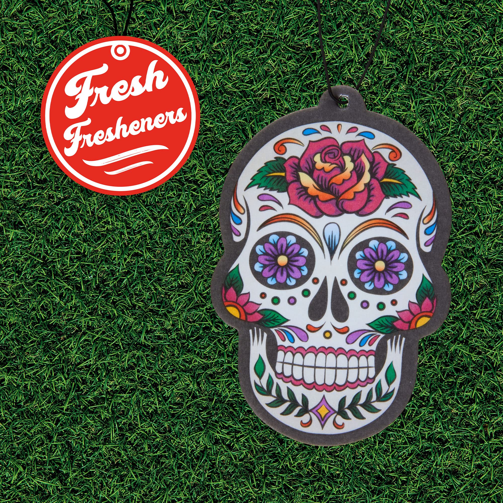 Skull Car Air Freshener 3 Pack Scented With Essential Oils By Fresh Fresheners