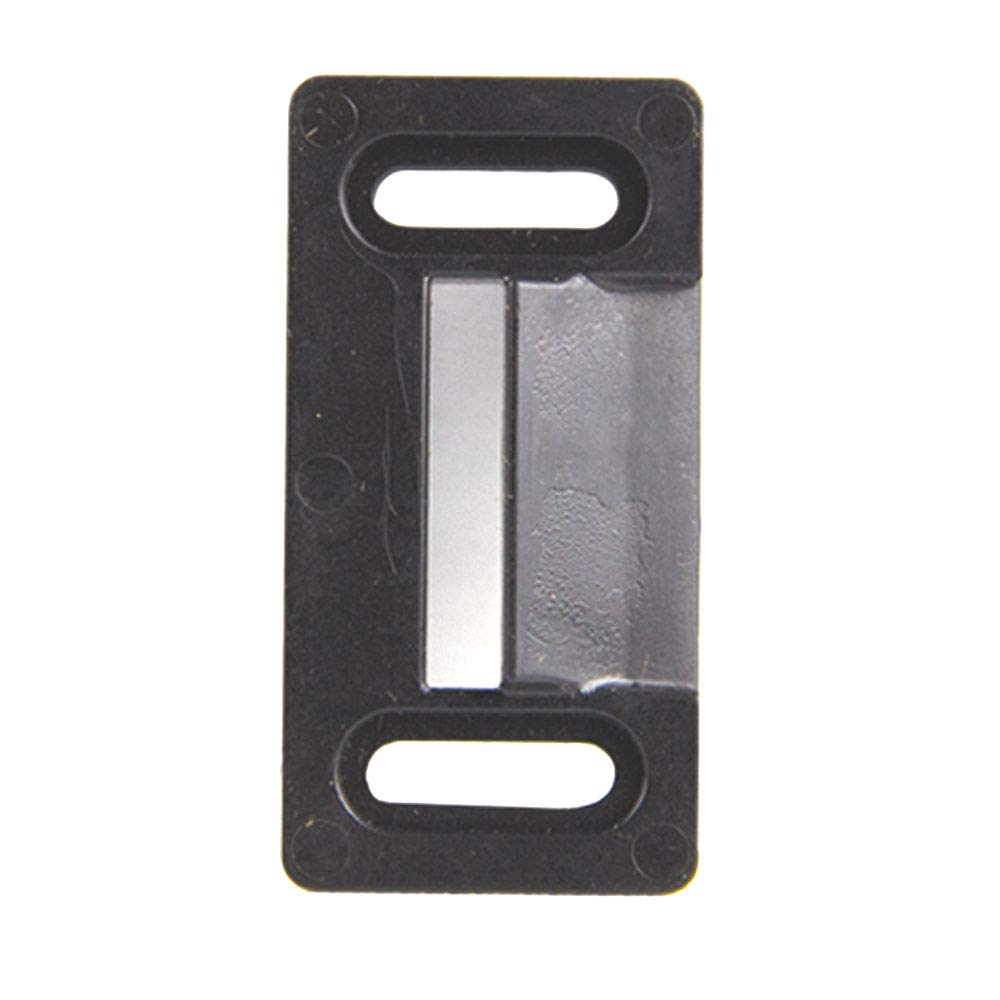 Lippert Rv Entry Screen Door Frame Striker, 2.20" X 1.125" Radius Outside Strike Latch Tie Plate, Durable Plastic Construction - 198287, Black