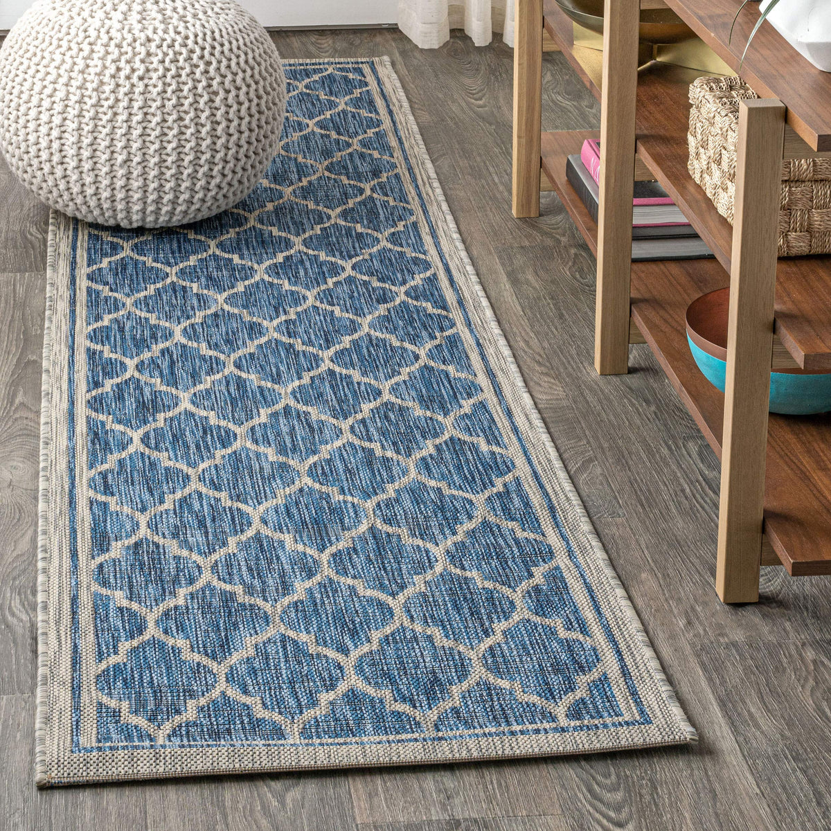 Jonathan Y Smb109D-210 Trebol Moroccan Trellis Textured Weave Indoor Outdoor Area Rug 2 Ft X 10 Ft Runner Rug Bohemian For Kitch