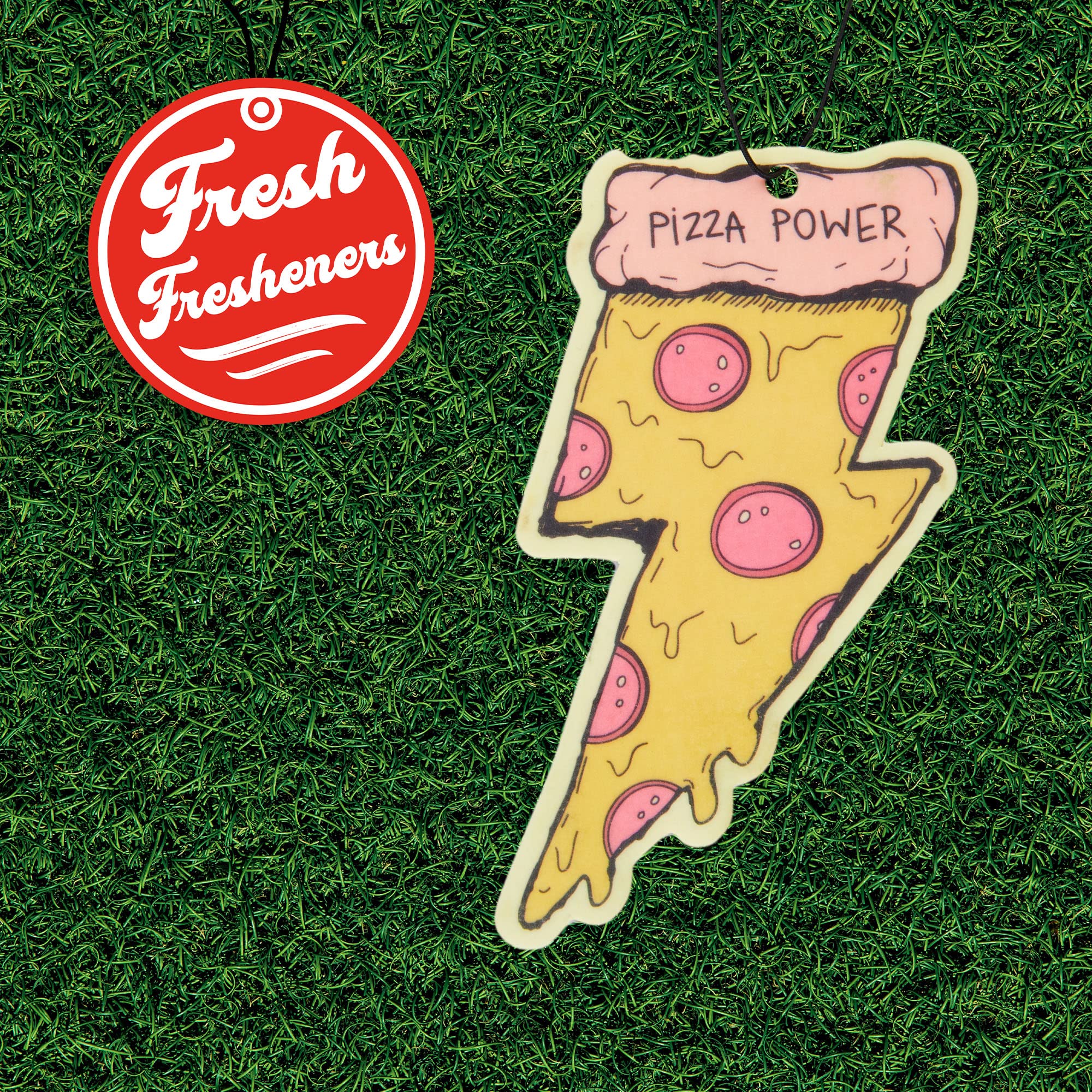 Pizza Car Air Freshener 3 Pack Scented With Essential Oils By Fresh Fresheners