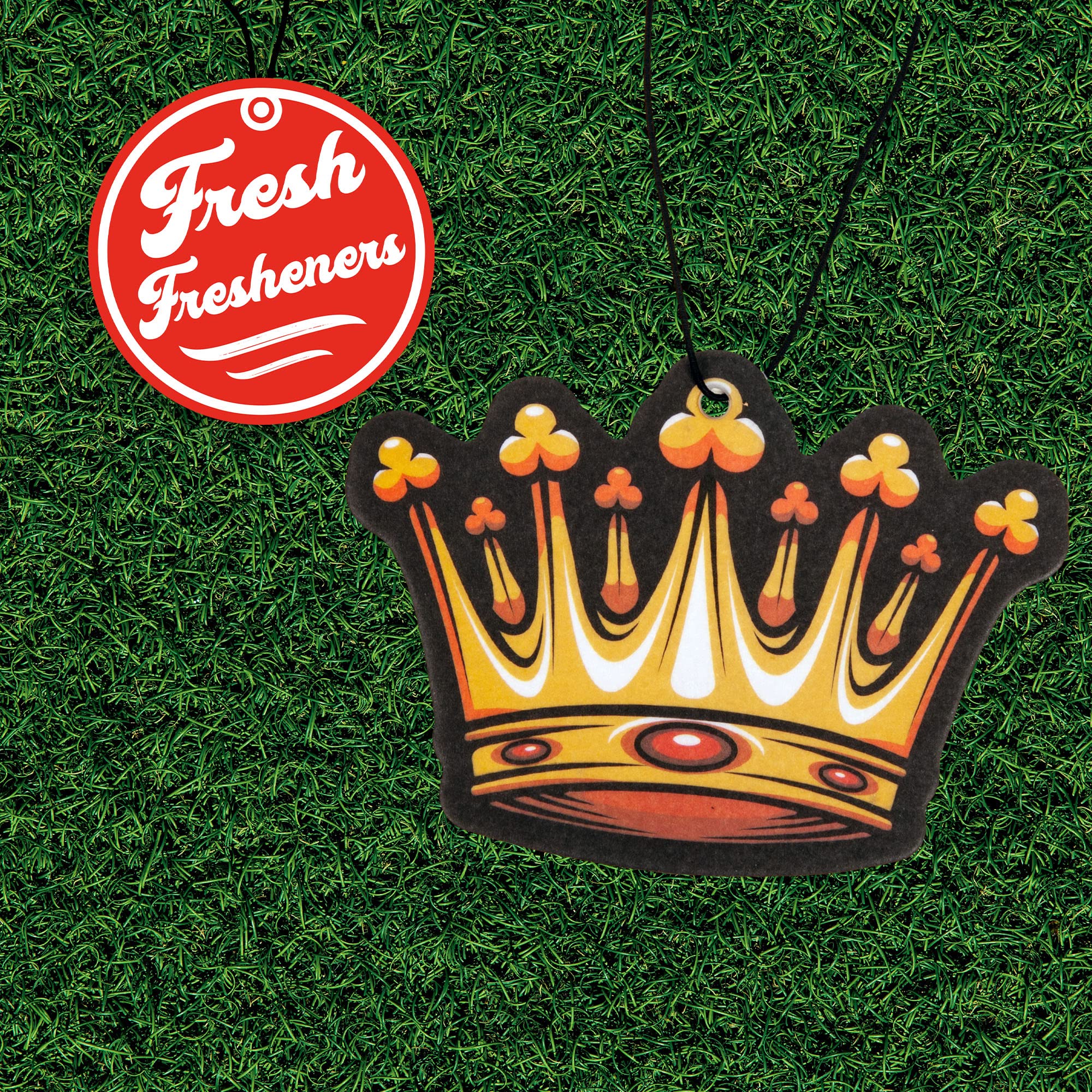 Fresh Fresheners Cute Funny Car Air Fresheners 4-Pack (Crown)