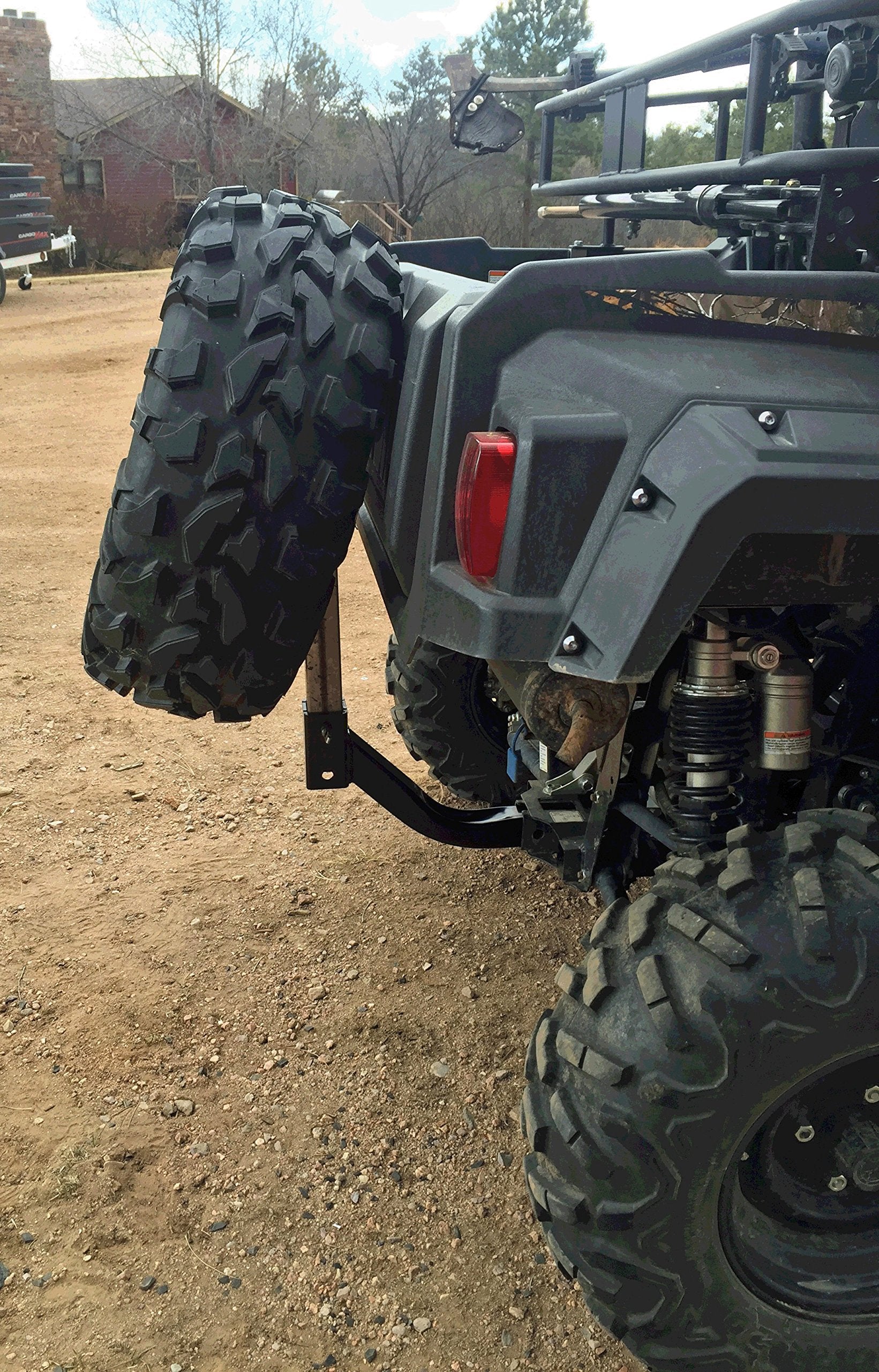 Hornet Outdoors UTV/ATV Quick Adjust high Clearance Receiver Hitch Spare Tire Carrier Fits 2'' Receiver U-4047 (Length 15'')