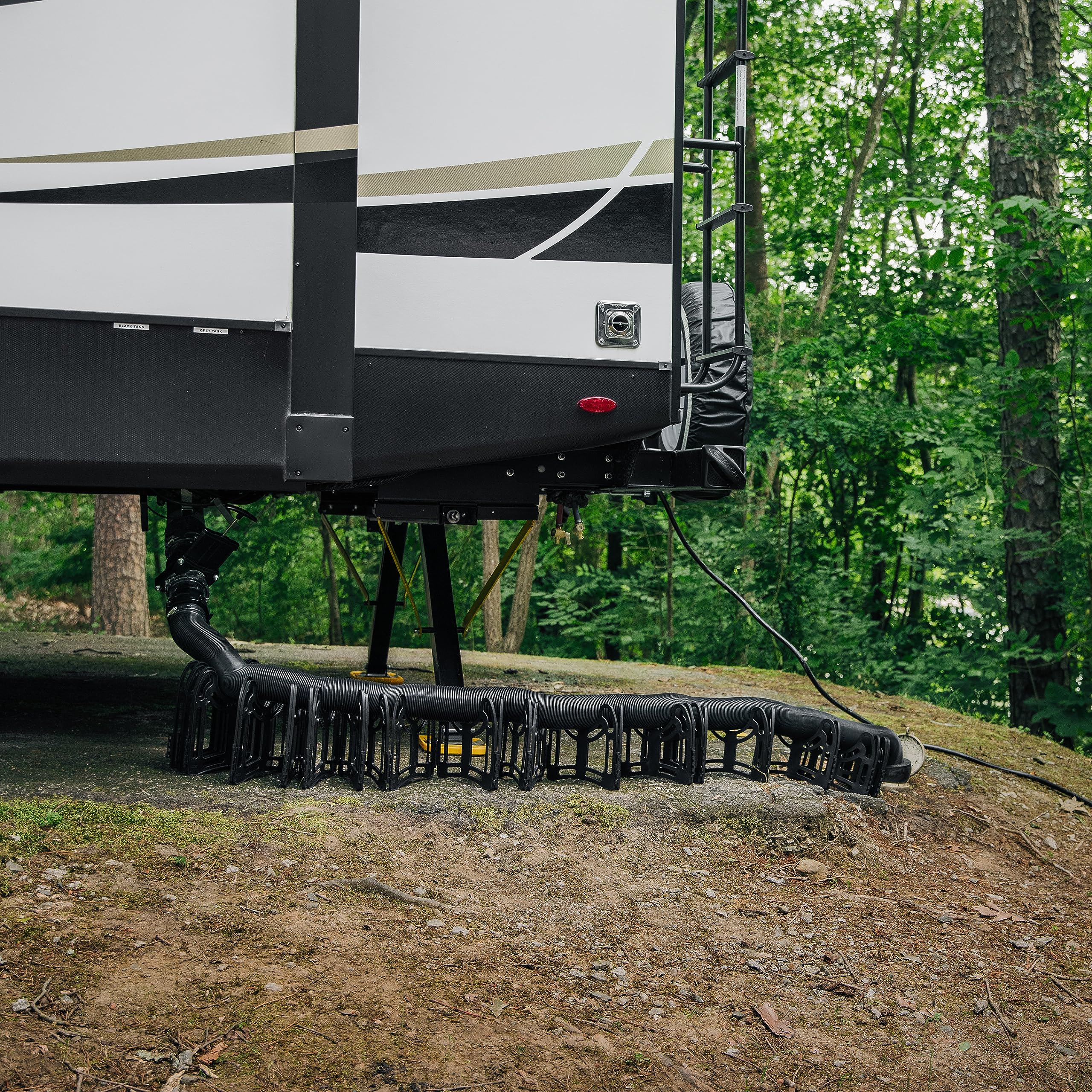 Camco 10-Foot Rv Sewer Hose - Great For The Occasional Camper - Crafted Of 12 Mils Of Hts Vinyl - Compresses To 14-Inches For Rv Storage - Black (39601)