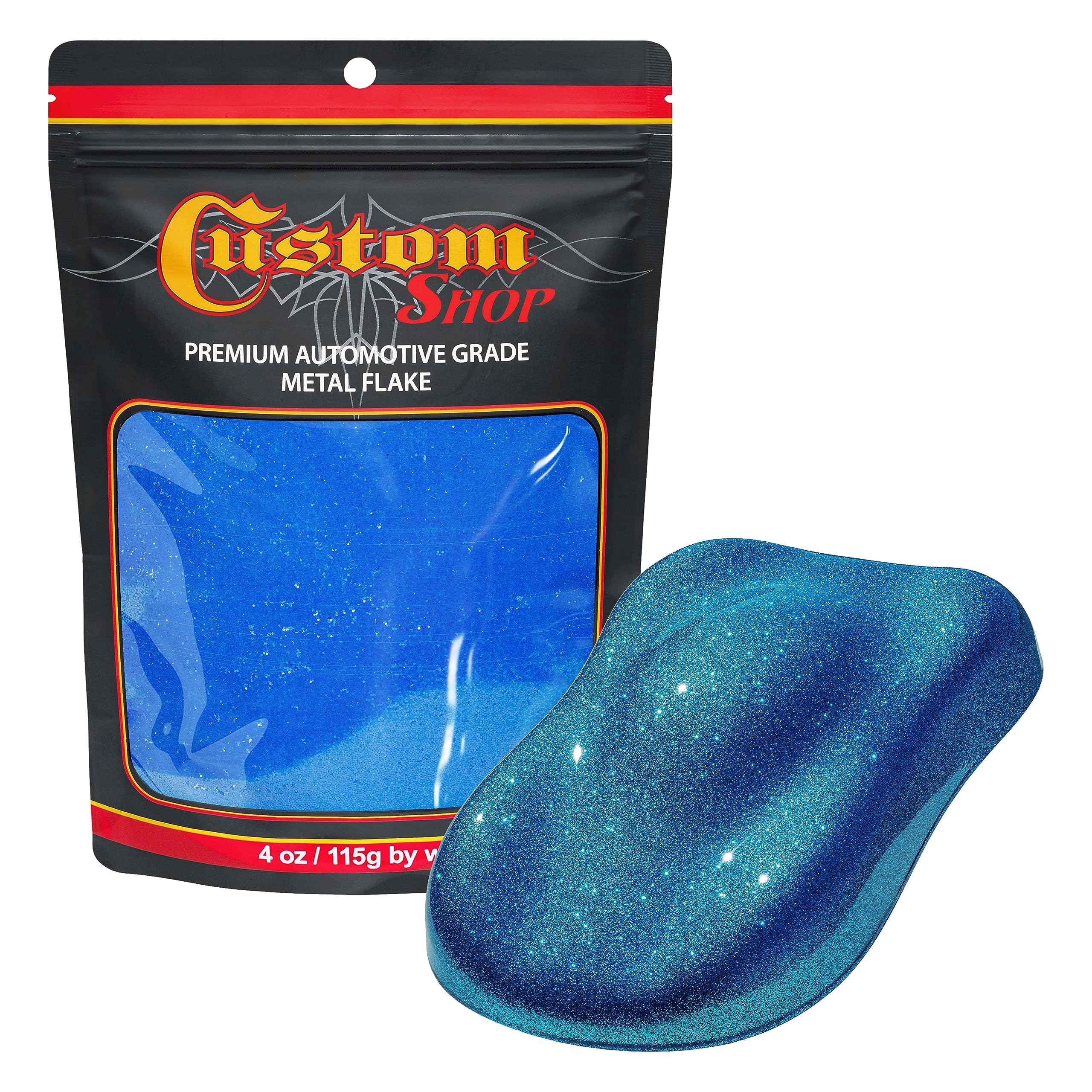 Custom Shop - Deep Marine Blue - 4-Ounces of Large Metal Flake .025'' 625 Micron Size - Premium Automotive Grade Flake, UV, Fade