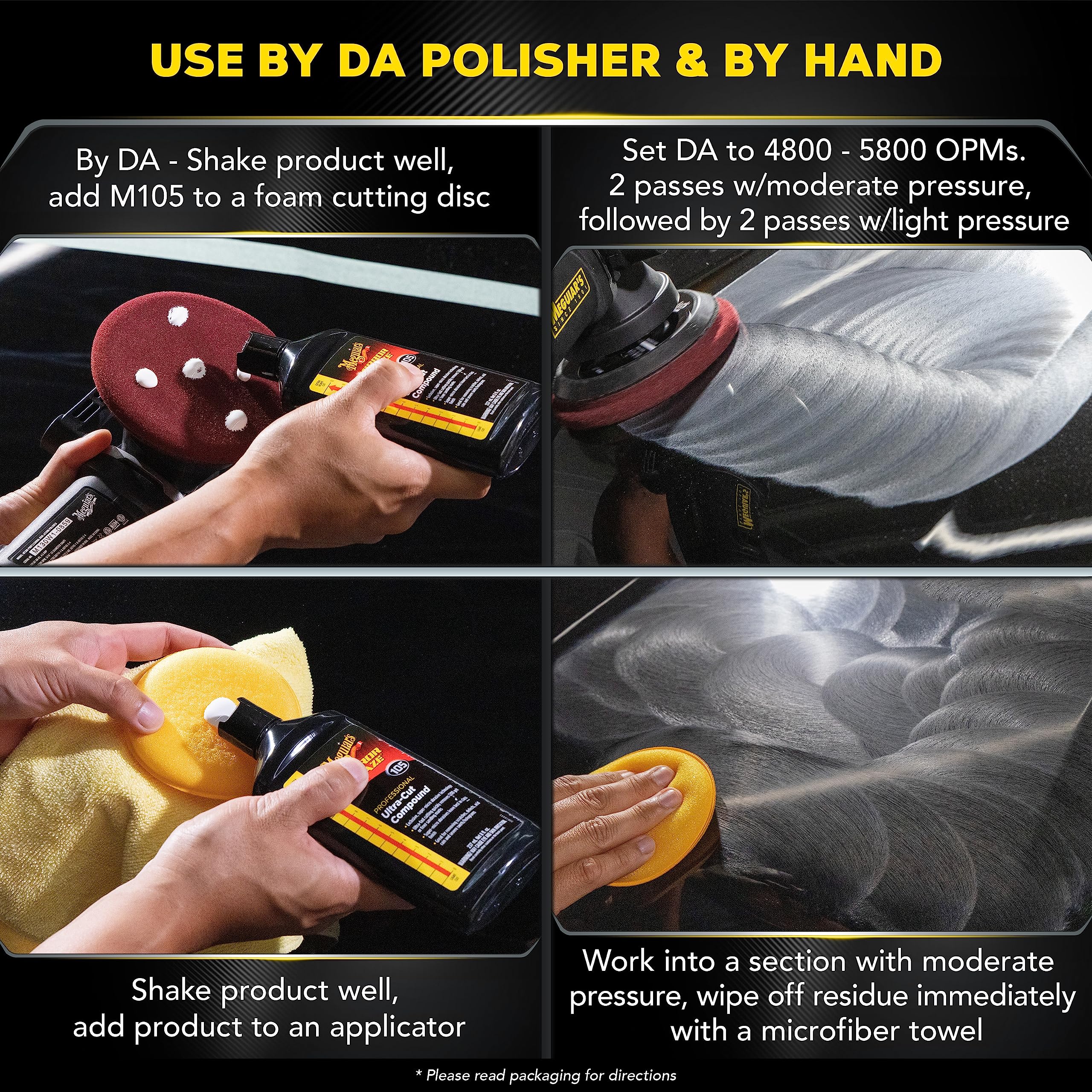 Meguiar'S Mirror Glaze M10508 Ultra-Cut Compound - Professional Grade Formula With Fast Cutting Action That Removes Scratches, H