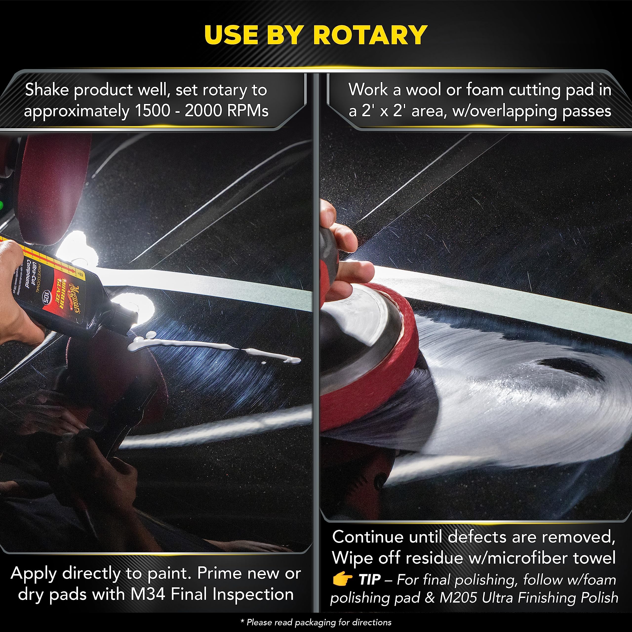 Meguiar'S Mirror Glaze M10508 Ultra-Cut Compound - Professional Grade Formula With Fast Cutting Action That Removes Scratches, H