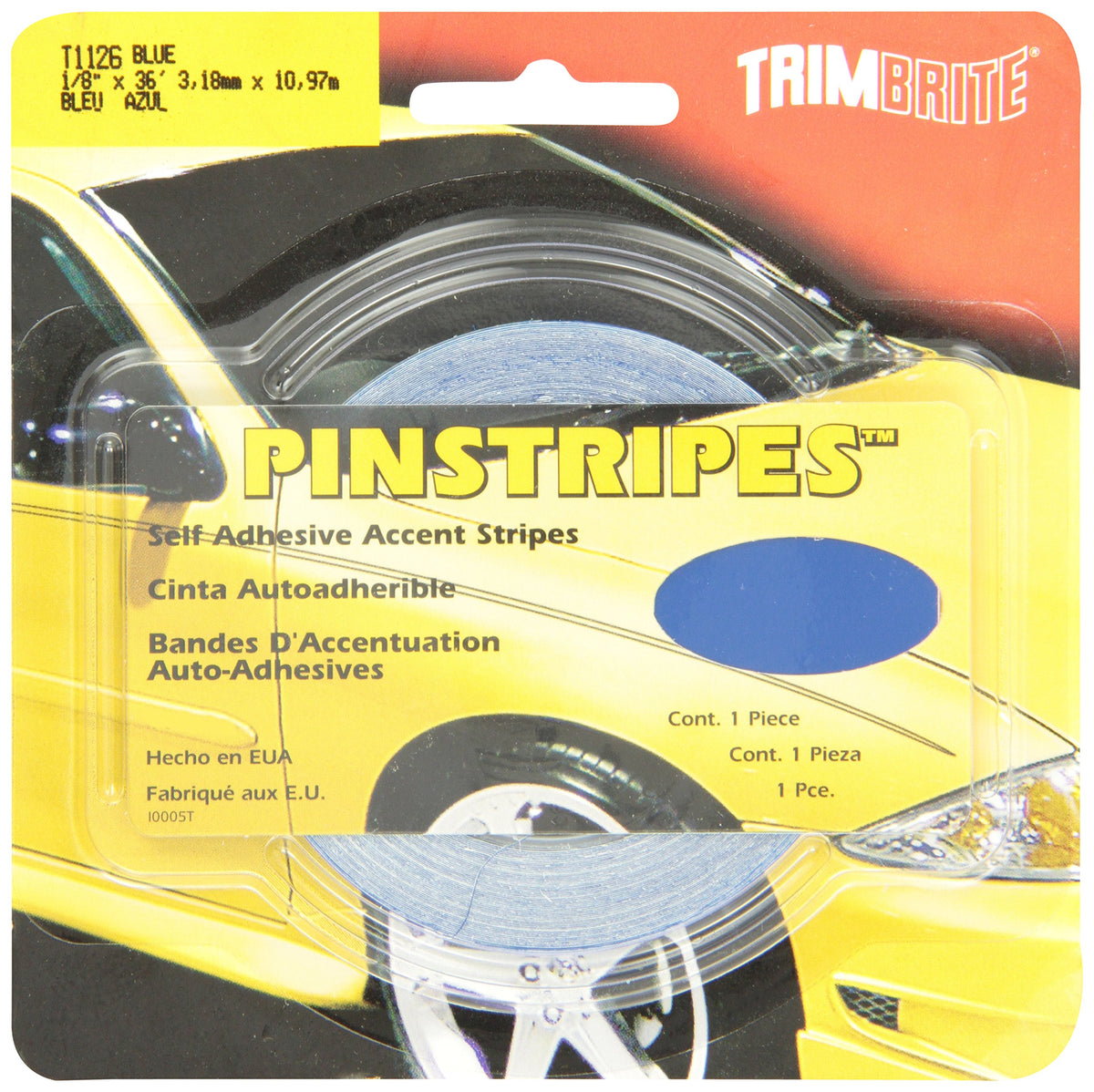 Trimbrite T1126 1/8 Pinstripe Tape Blue, Regular, 36 Foot (Pack Of 1)
