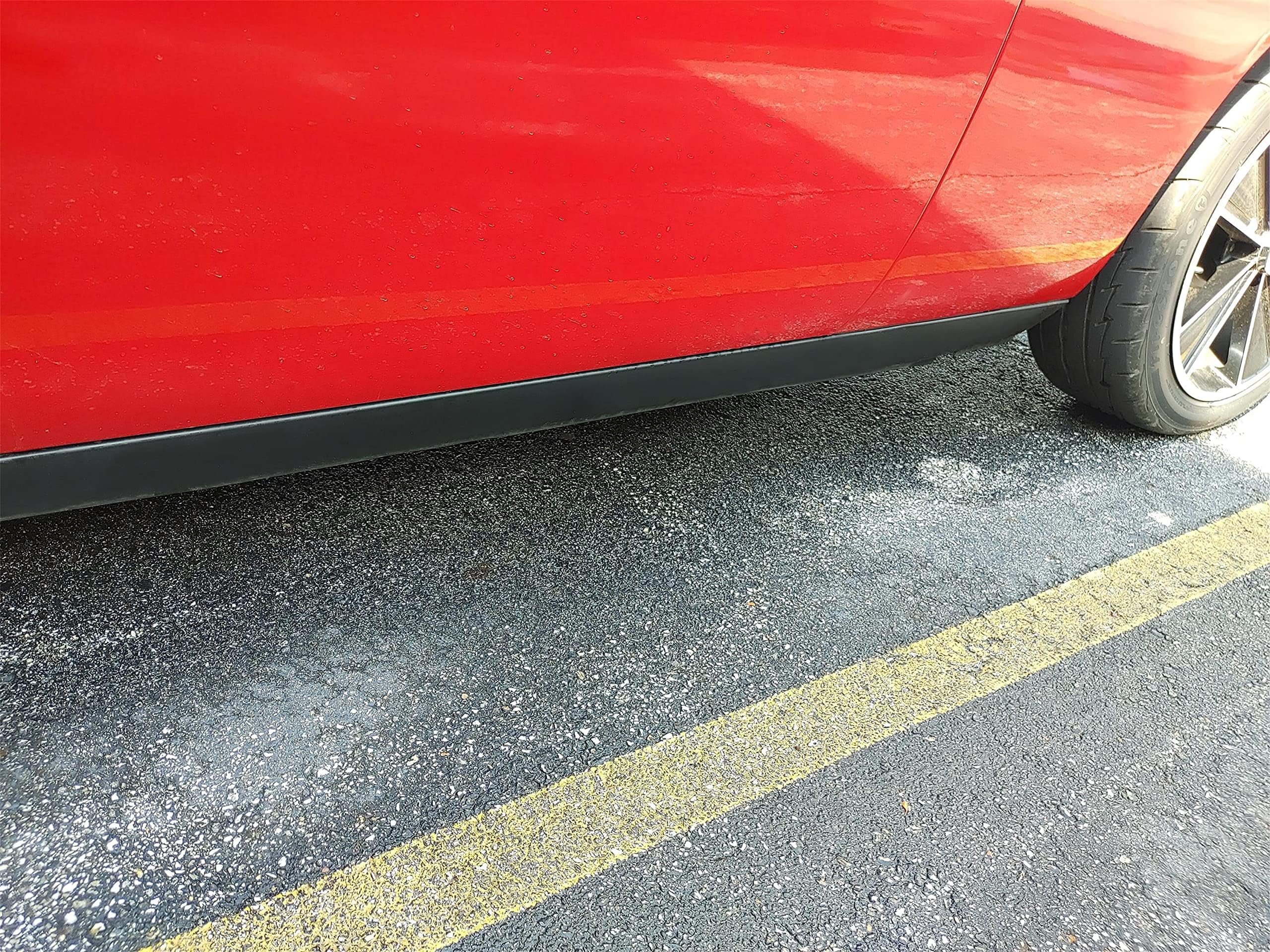 ECOTRIC Door Exterior Rocker Panel Compatible with 2008-2014 Dodge Challenger Mold Passenger Side Rail