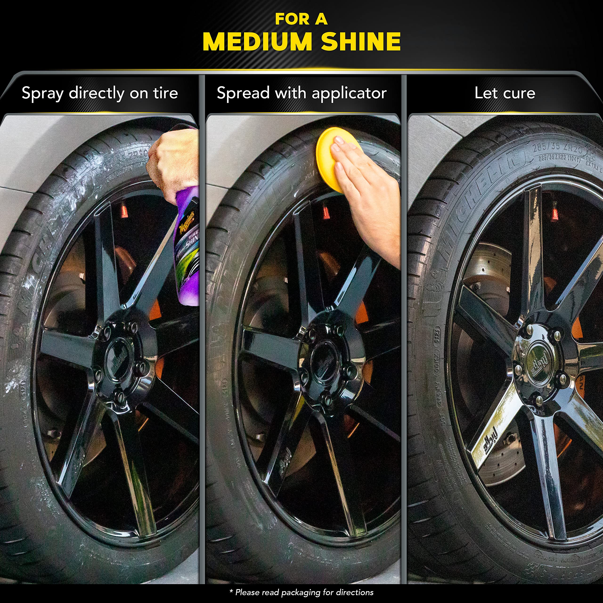 Meguiar'S Hybrid Ceramic Tire Shine - Long-Lasting Shine That'S Durable & Water-Resistant Hybrid Ceramic Technology - 16 Oz Spray