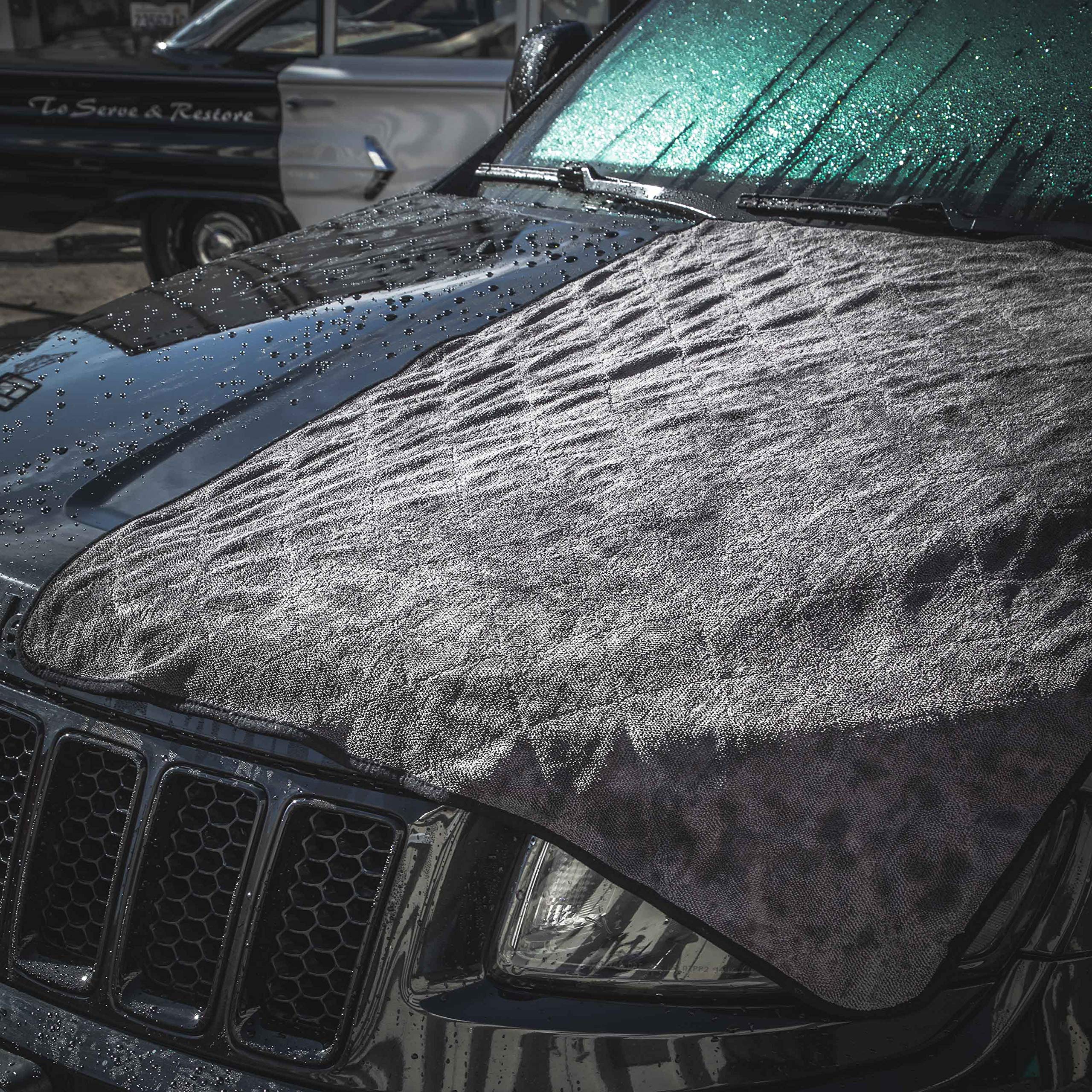 Adam'S Polishes Towel Jumbo Plush Drying Towel 33 X 29 Inches 1500 Gsm - Absorbent Microfiber (2 Pack), White