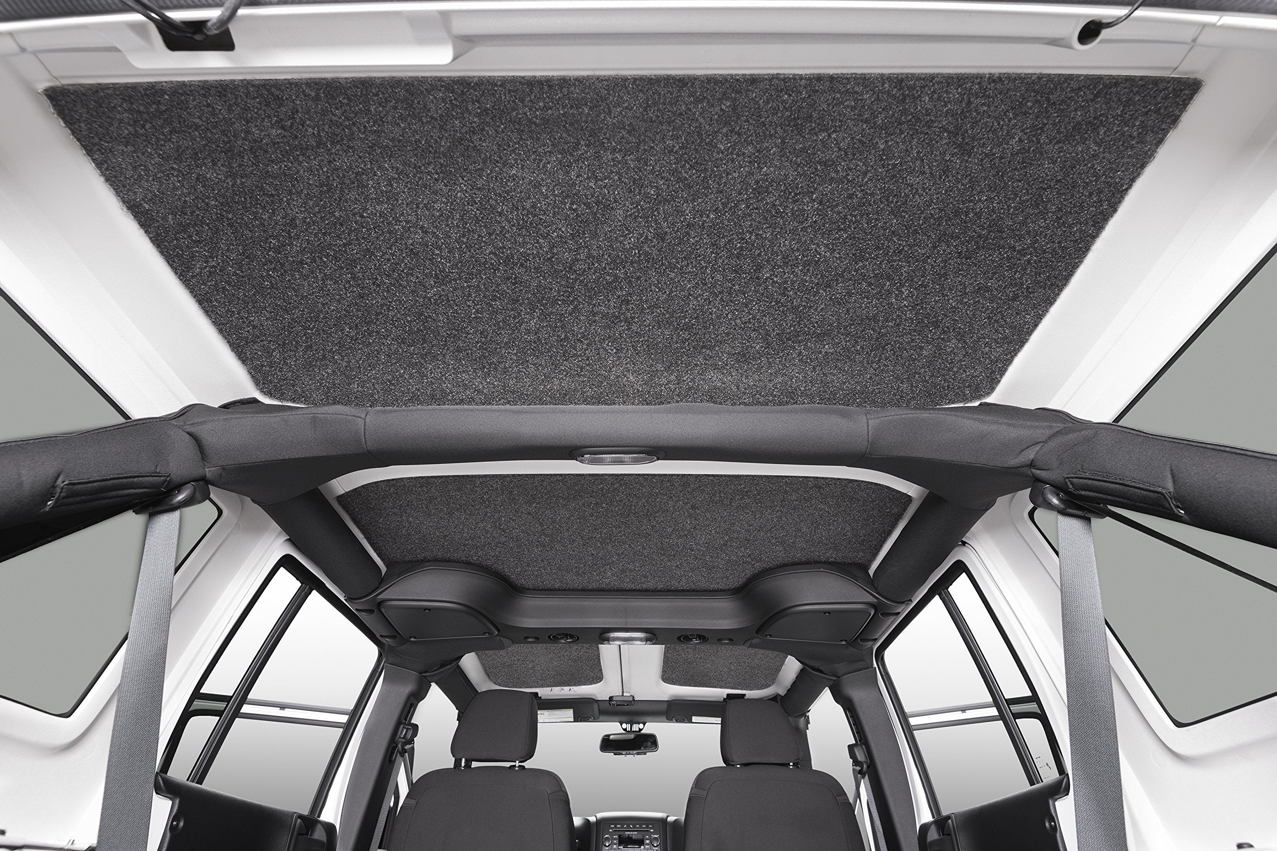Bedrug - Jeep Headliner | 2011 - 2018 Jeep Wrangler Unltd Jk 4 Door, Custom Cut, Grey - 4 Pc. | Hljk114Drk