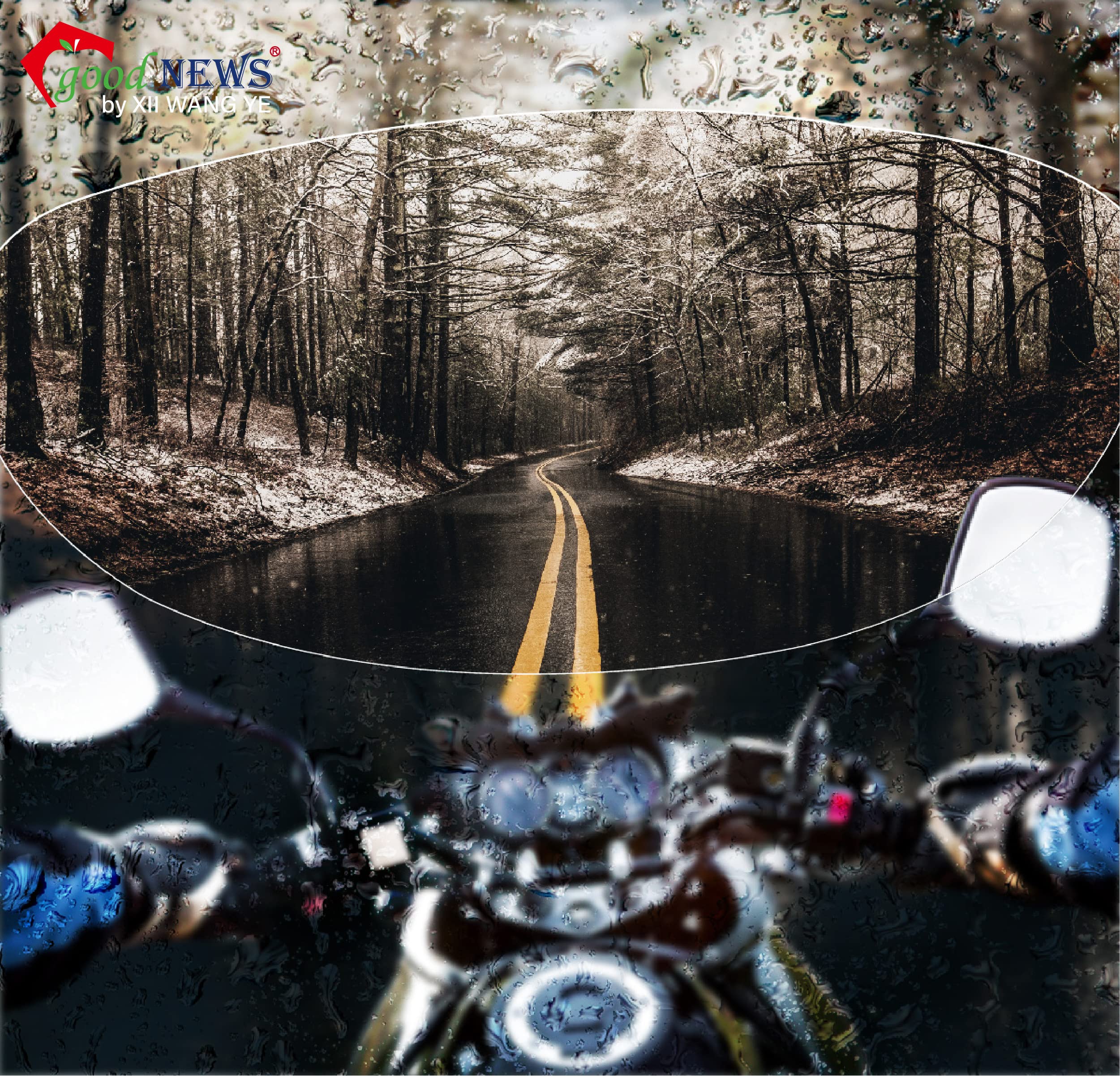 Xii Wy Universal Motorcycle 3/4 Open Face Helmet Shield Anti Fog Film Polarized Grey Visor Lens Insert Fog Resistant Waterproof Sticker