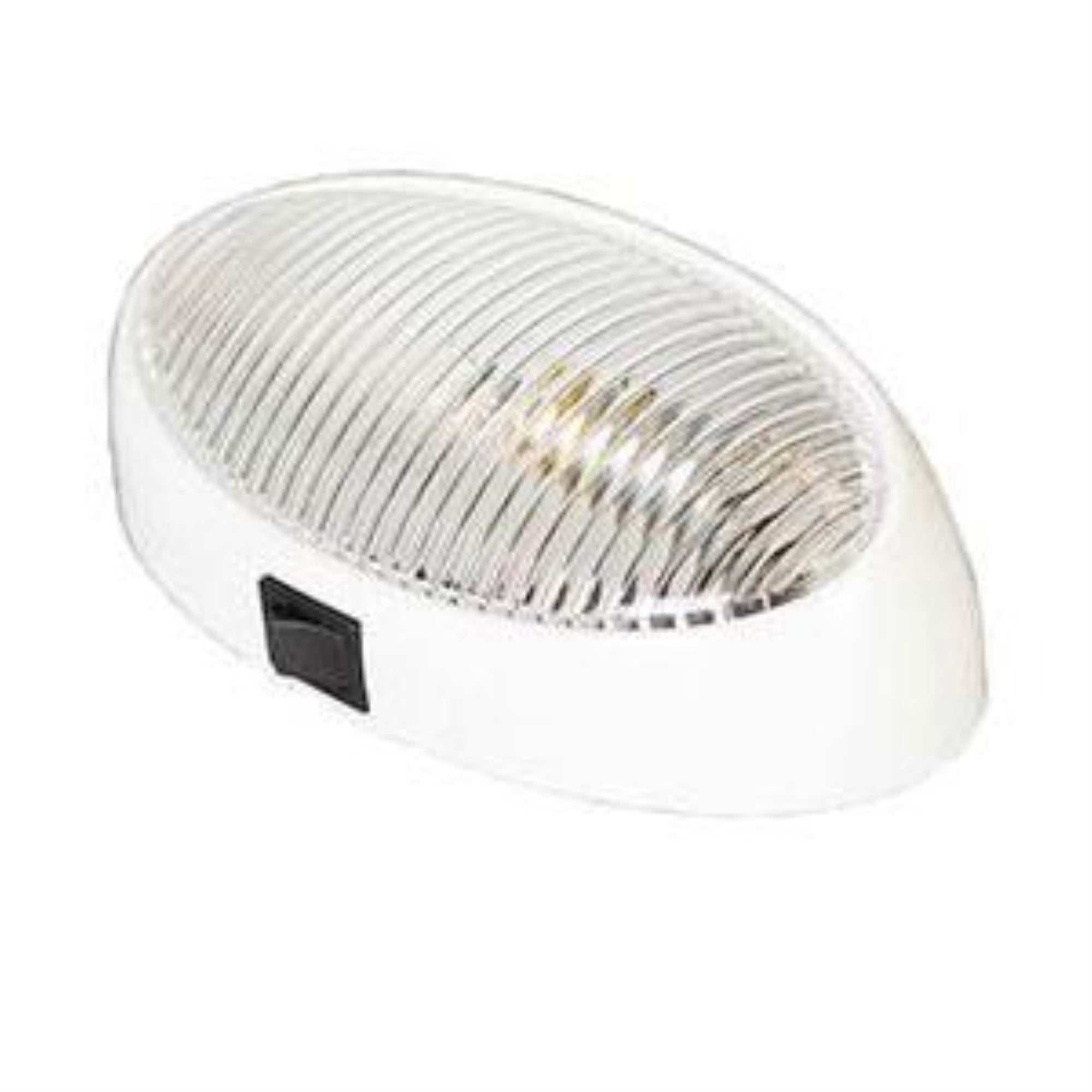 PORCH LIGHT OVAL W/SW CLR