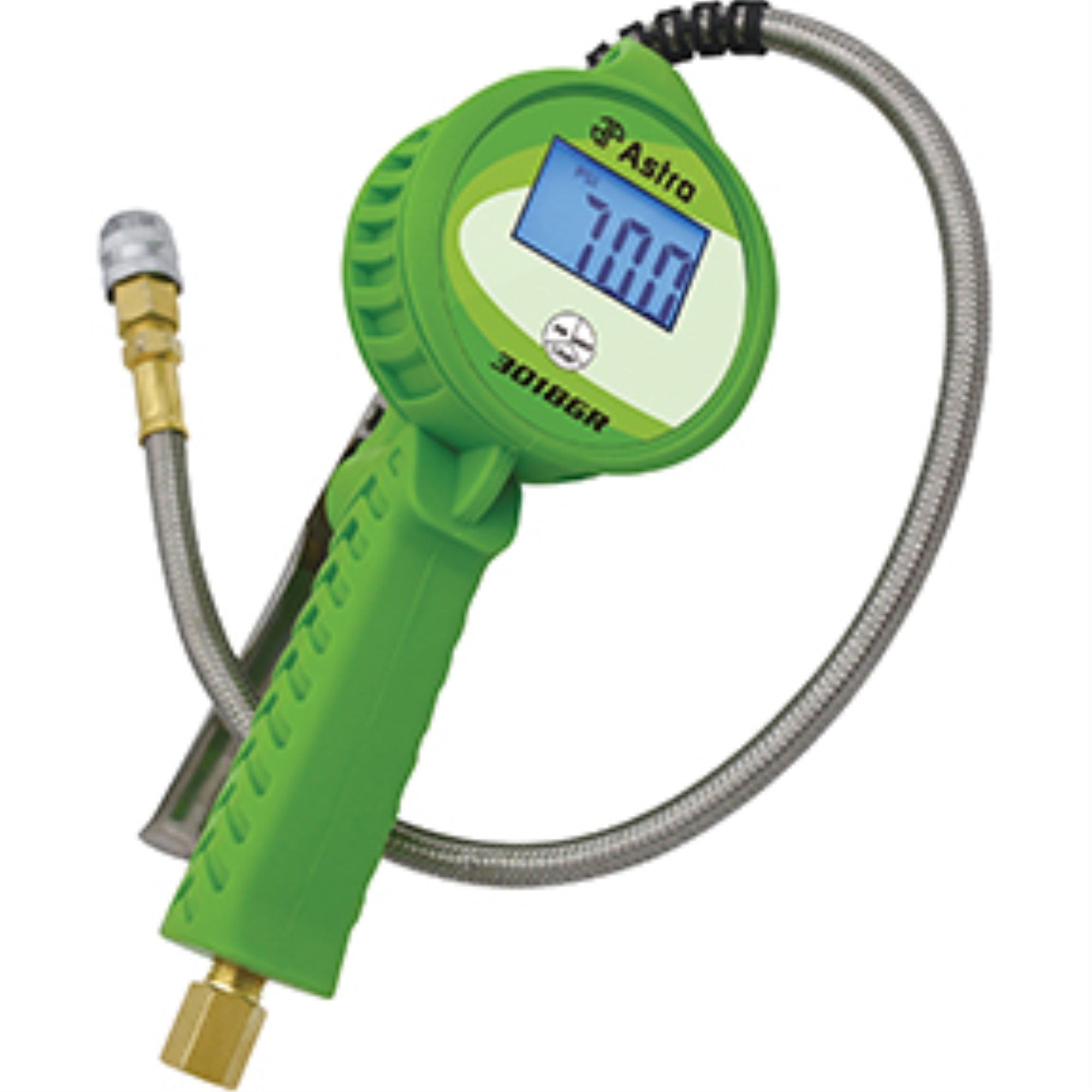 Tire Inflator Digital With  Push-Lock Coupler Green