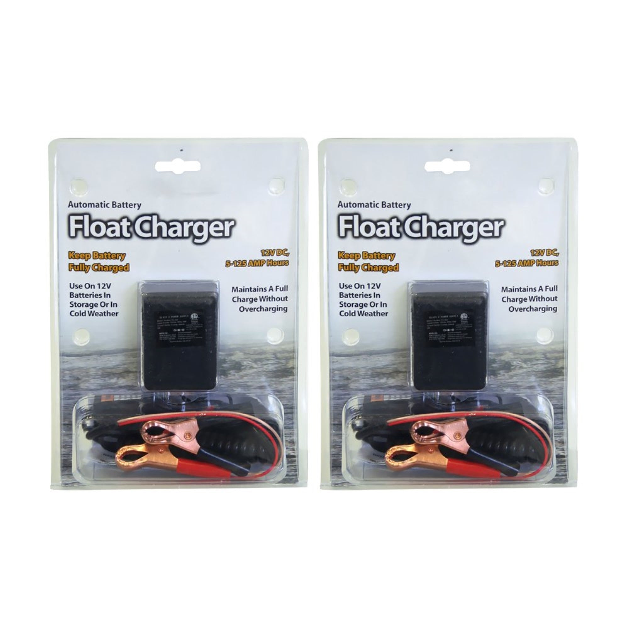 Offex Set of 2 Motorcycle 14 Watts/12 Volts DC Battery Float Charger  Black