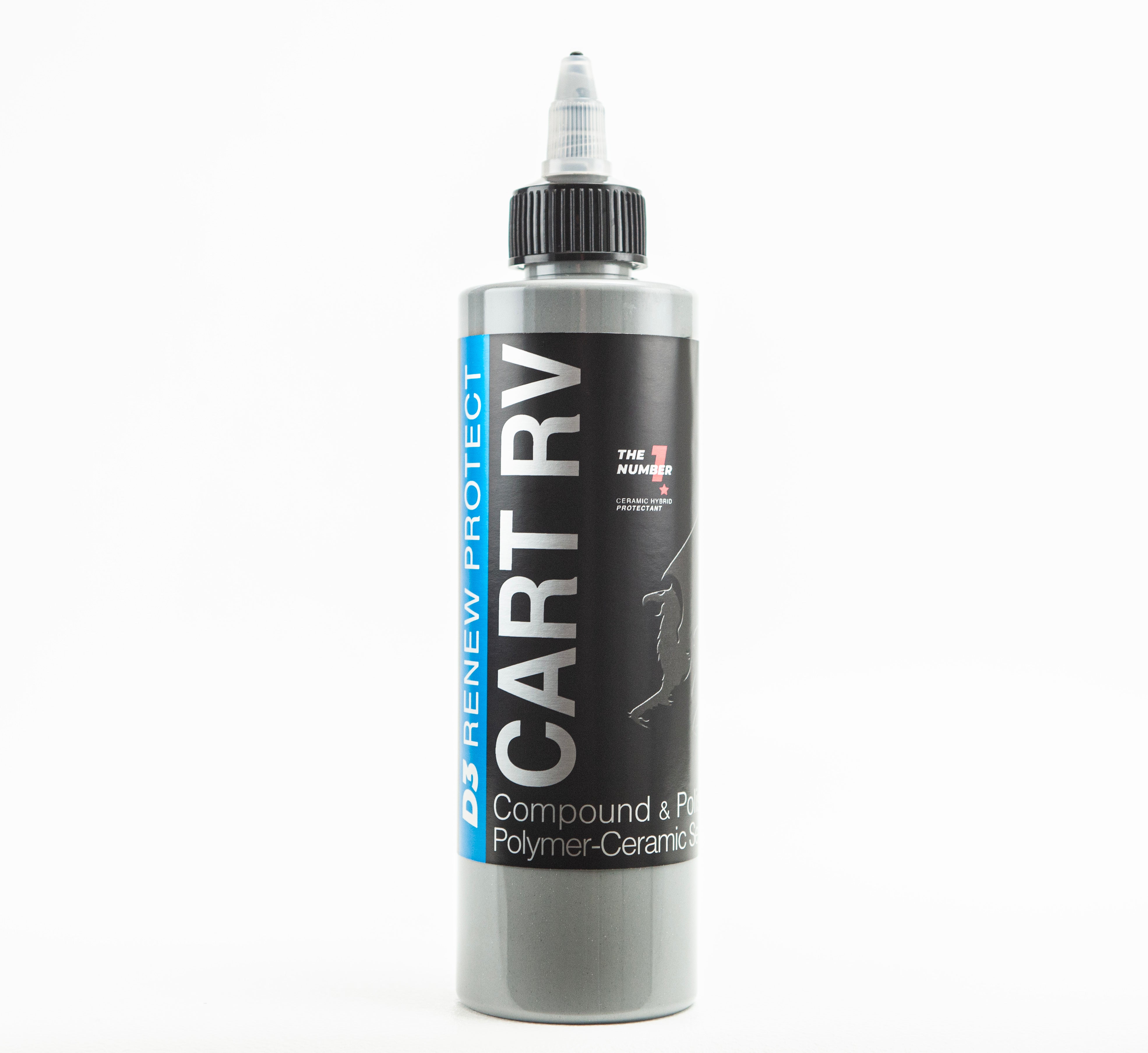 GOLF CART & RV - Ceramic-Hybrid Compound, Polish, Sealer ONE-STEP for Golf Carts, RVs, UTV, ATV - Panels & Clear Acrylic Windscreens