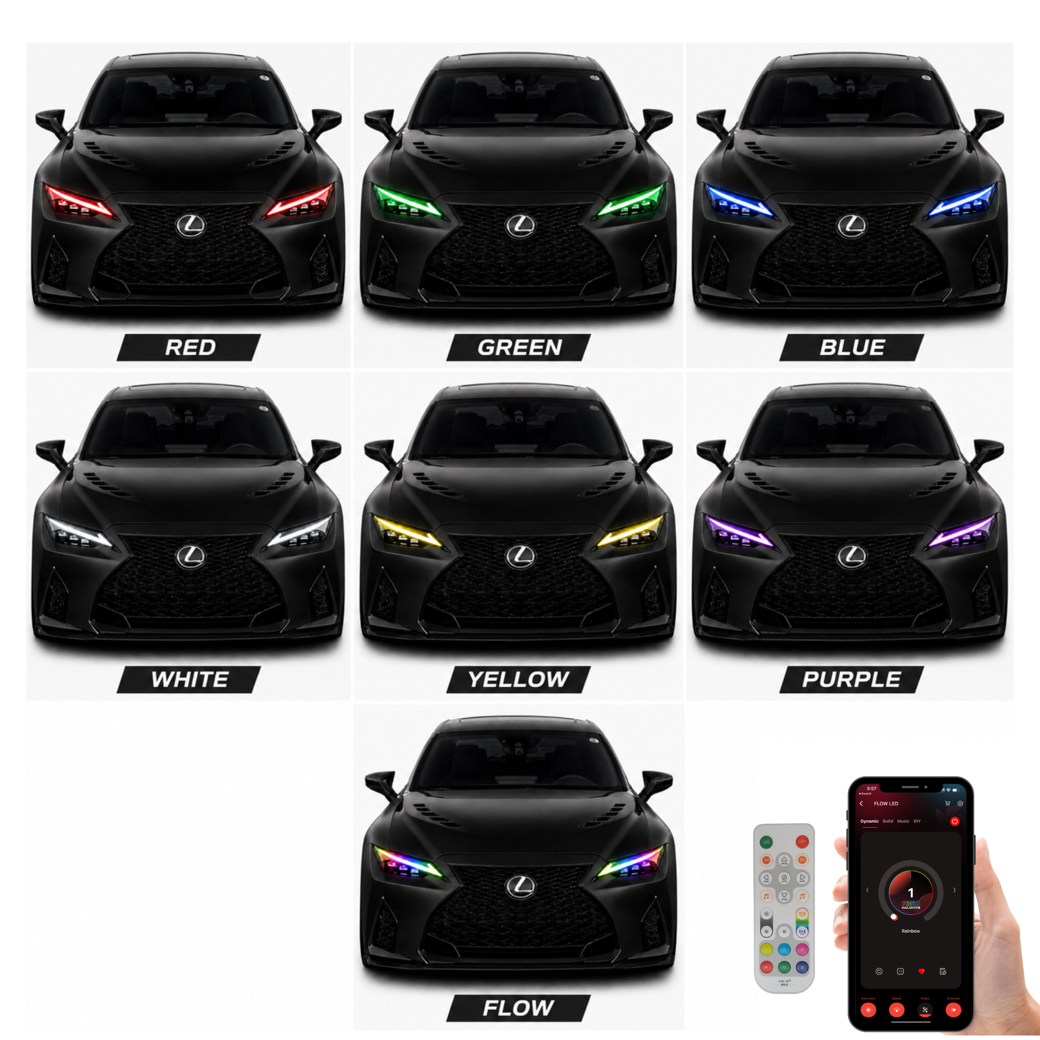 Lexus IS Multicolor Flow Series DRL Boards (2021-2026)