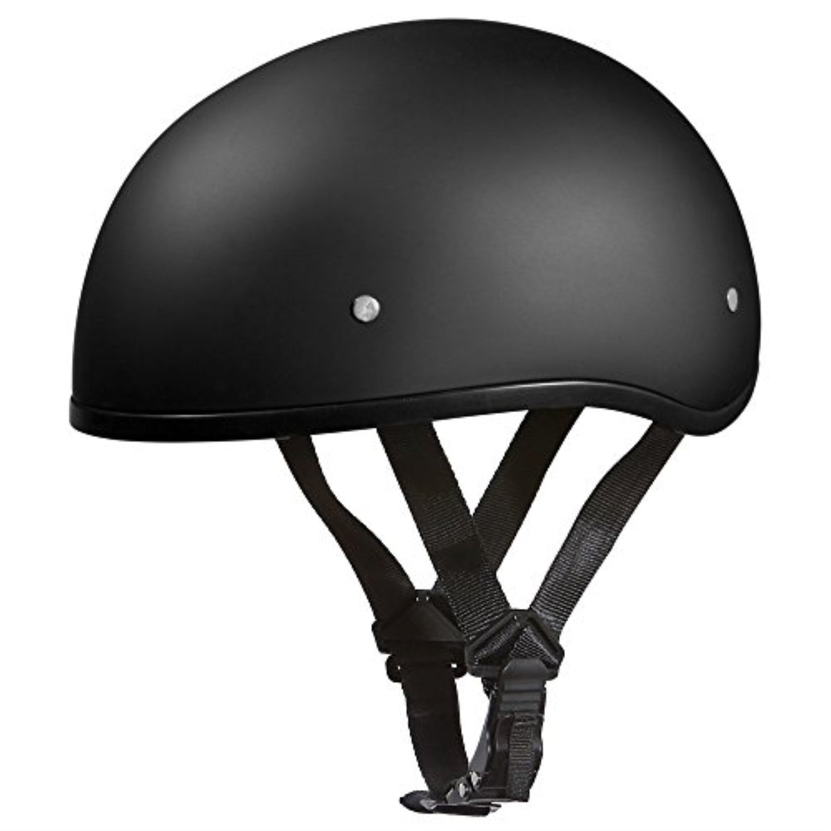 D1-Bns-M:  D.O.T. Daytona Skull Cap W/O Visor- Dull Black