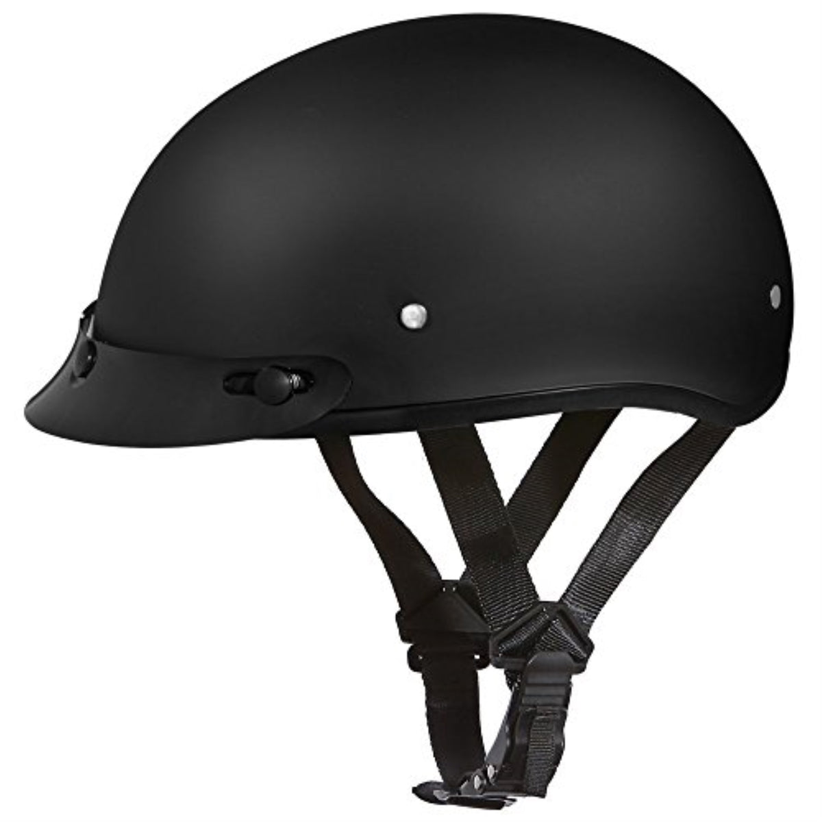 D1-B-M:  D.O.T. Daytona Skull Cap- Dull Black