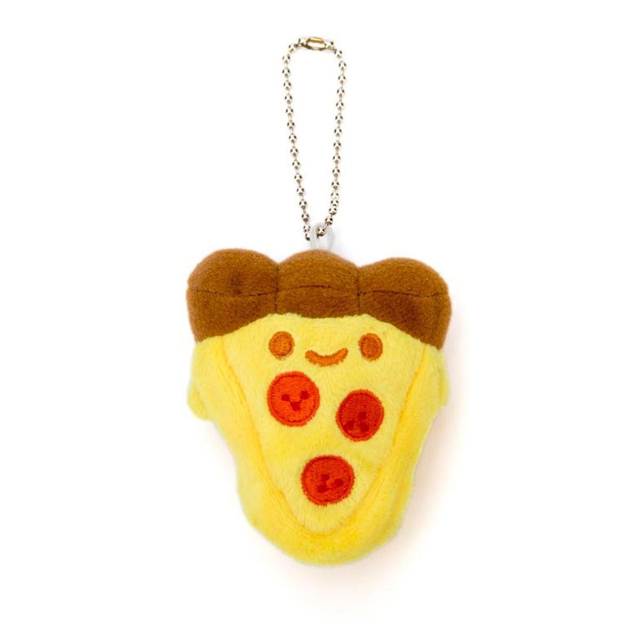 100% Soft Pizza Plush Charm Keychain