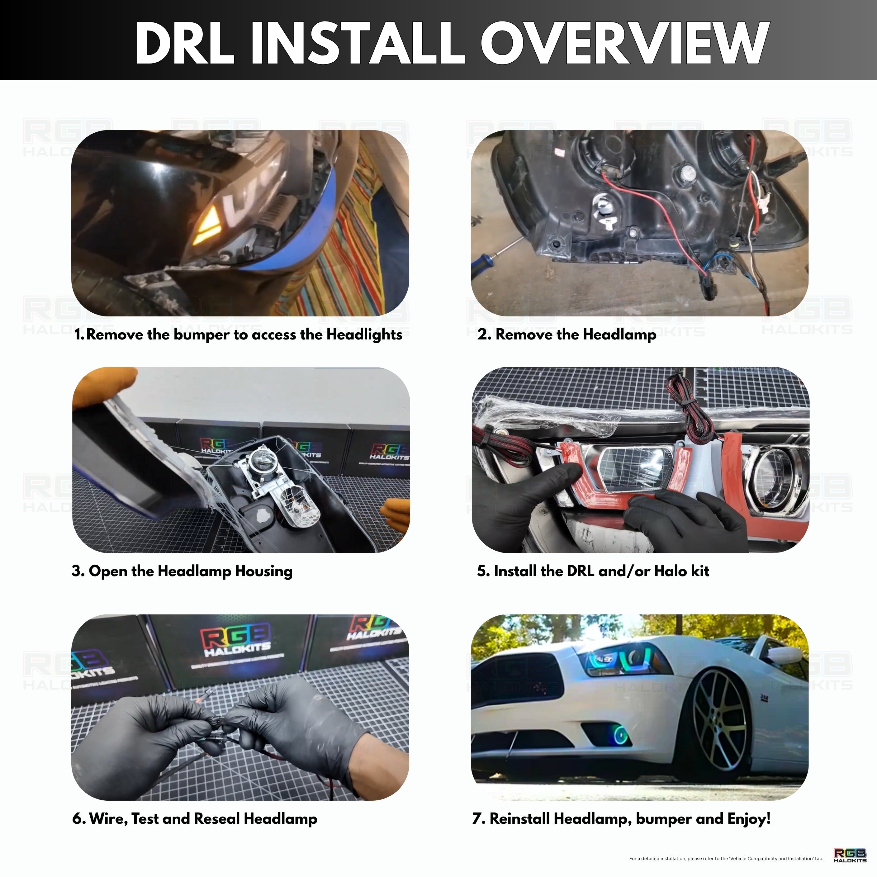 Dodge Charger Spec-D Multicolor Flow DRL Boards (2011-2014)