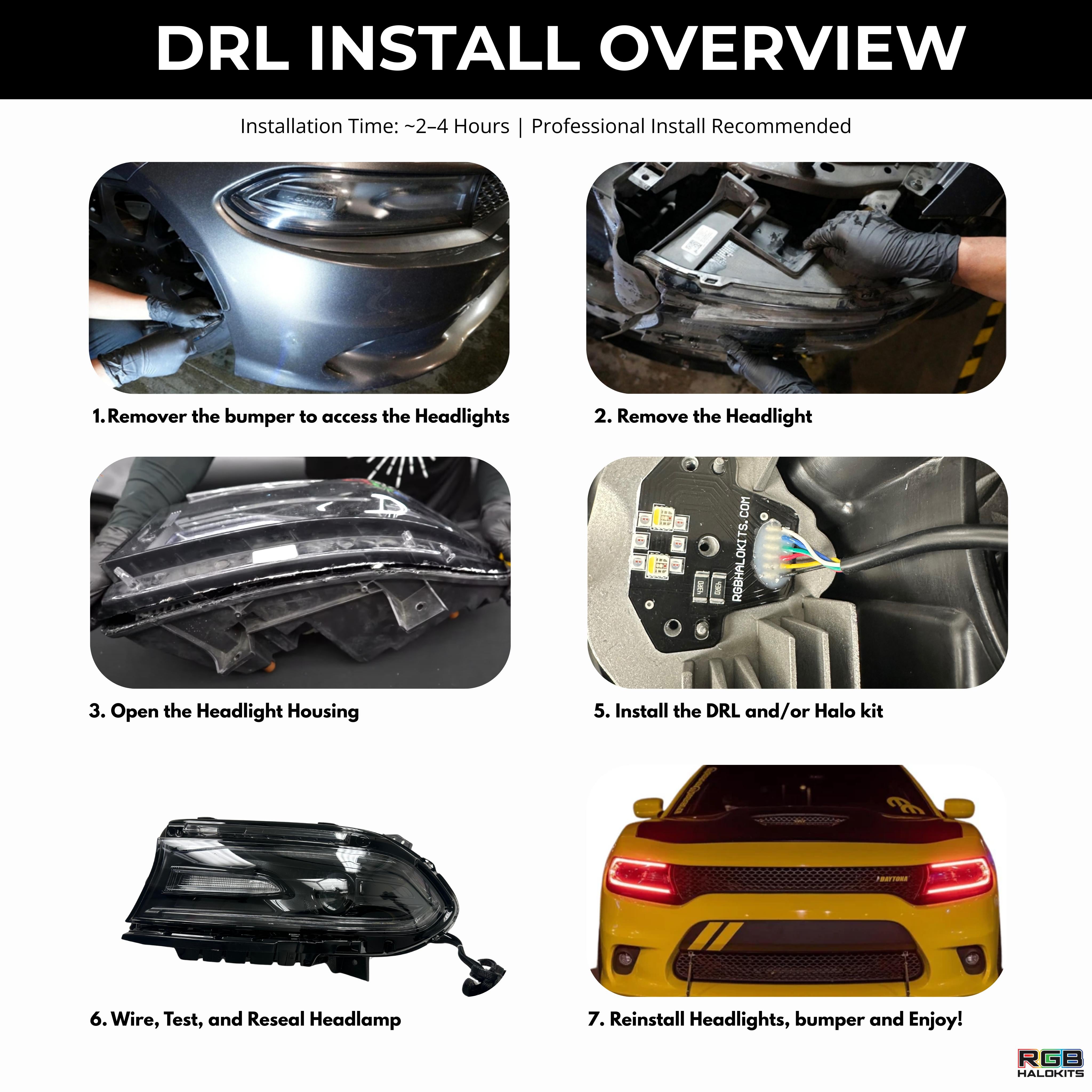 Dodge Charger RGBWA DRL Boards (2015-2024)
