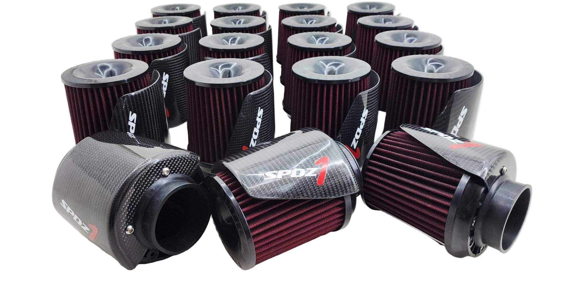 SPDZ1 Carbon Cover High Velocity 3" Inlet Intake Filter