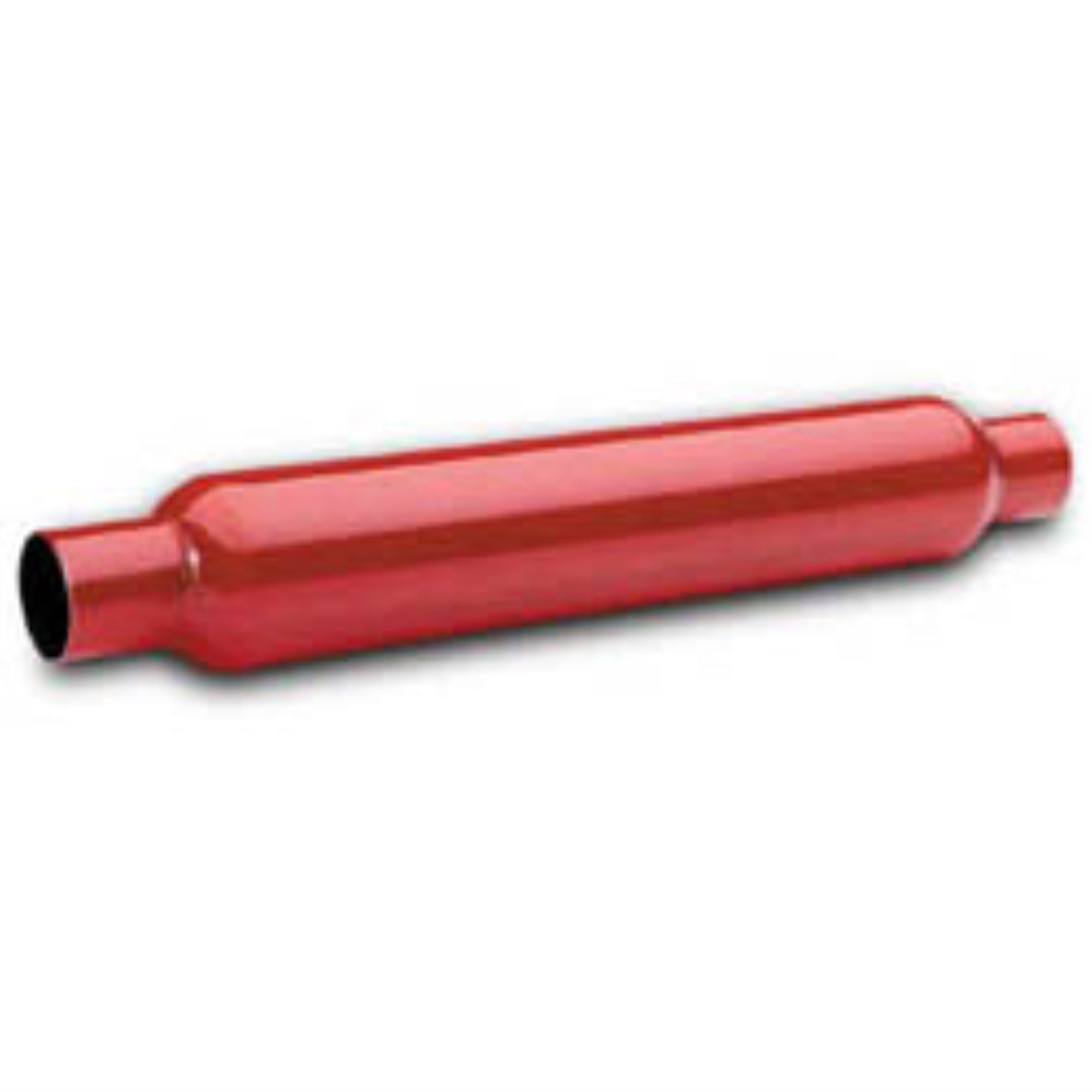 Muffler: various makes various models; universal; Red Hots series; 2.5 inlet & outlet 3.5 case diameter; 18 case length; 24