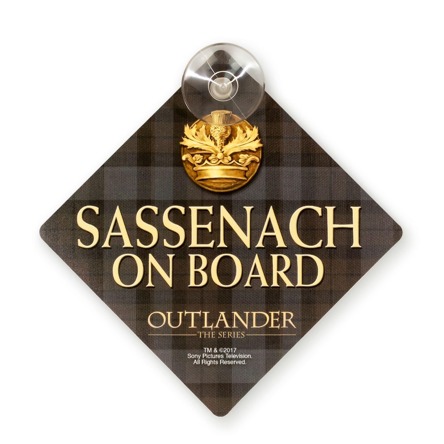 Outlander Sassenach car Window Sign  Official Outlander Decorative collectible