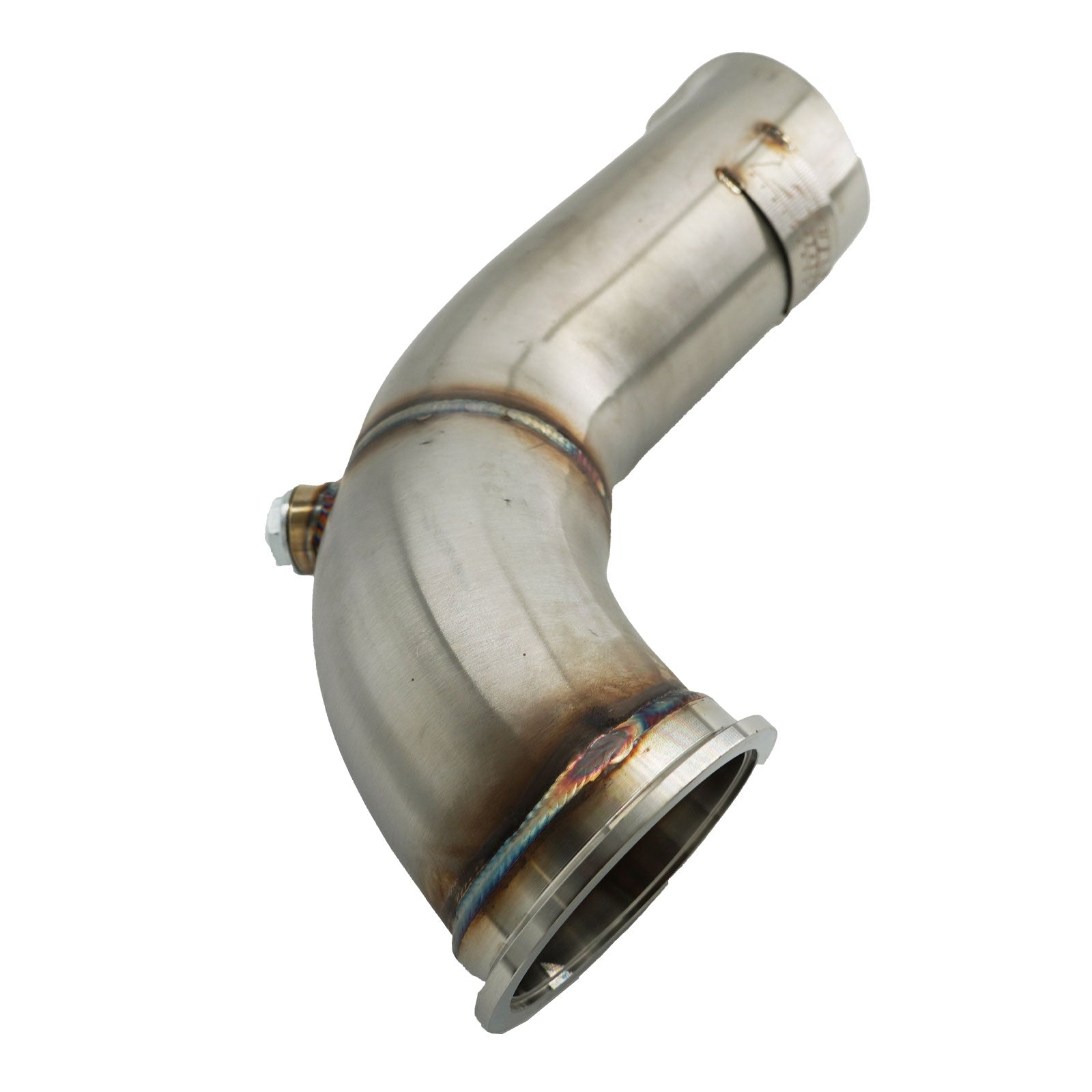 H Series Tear Drop Hood Exit Up Pipe Dump Tube For Top Mount Turbo Manifold Outlet