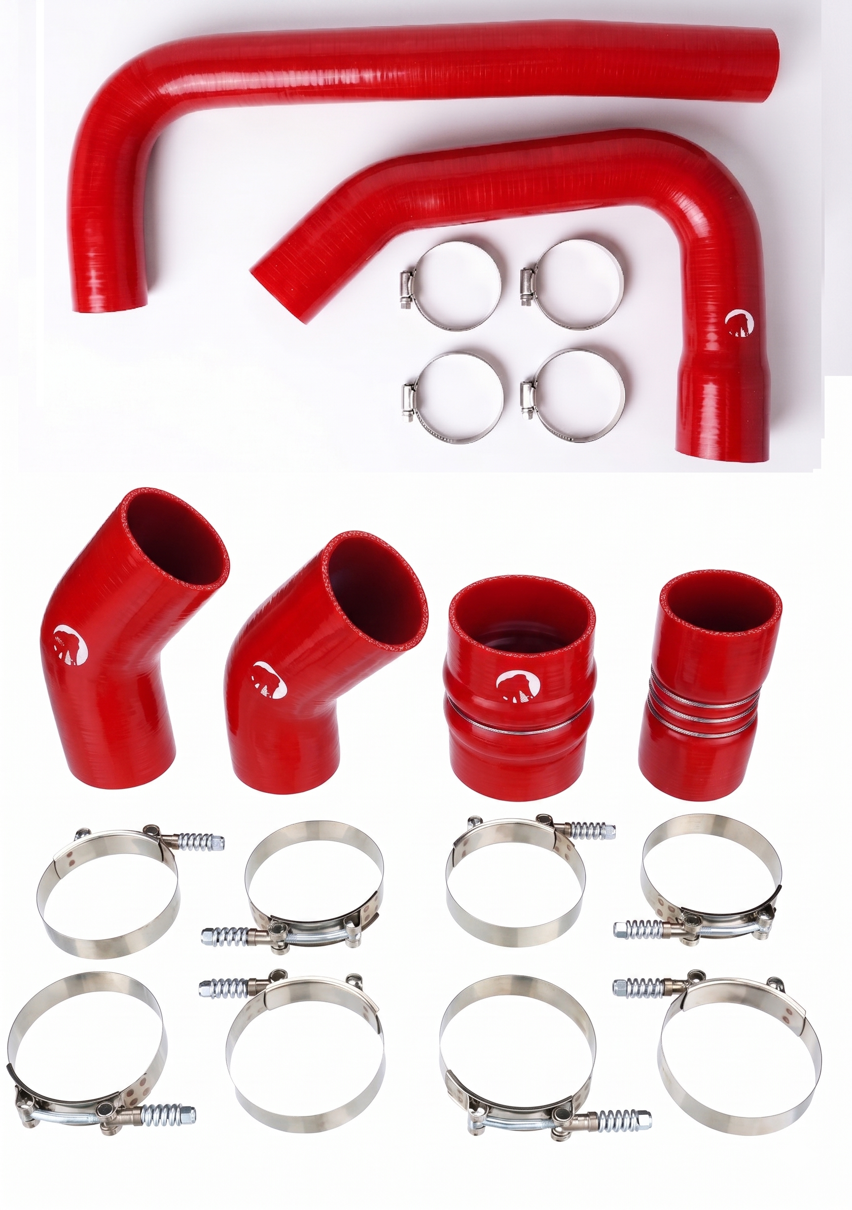 Heavy Duty Silicone Intercooler and Coolant Hose Kit Compatible With 2015-2018 Dodge Ram Cummins 2500 3500 6.7L Diesel