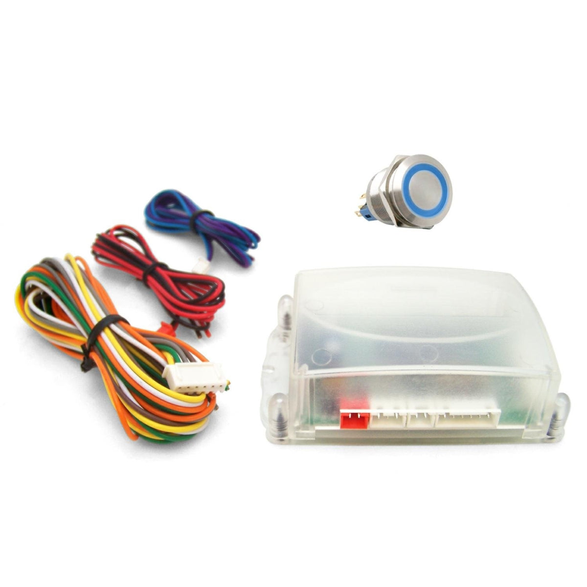 Helix Suspension Brakes & Steering 554 One Touch Engine Start Kit  Blue illuminated Button