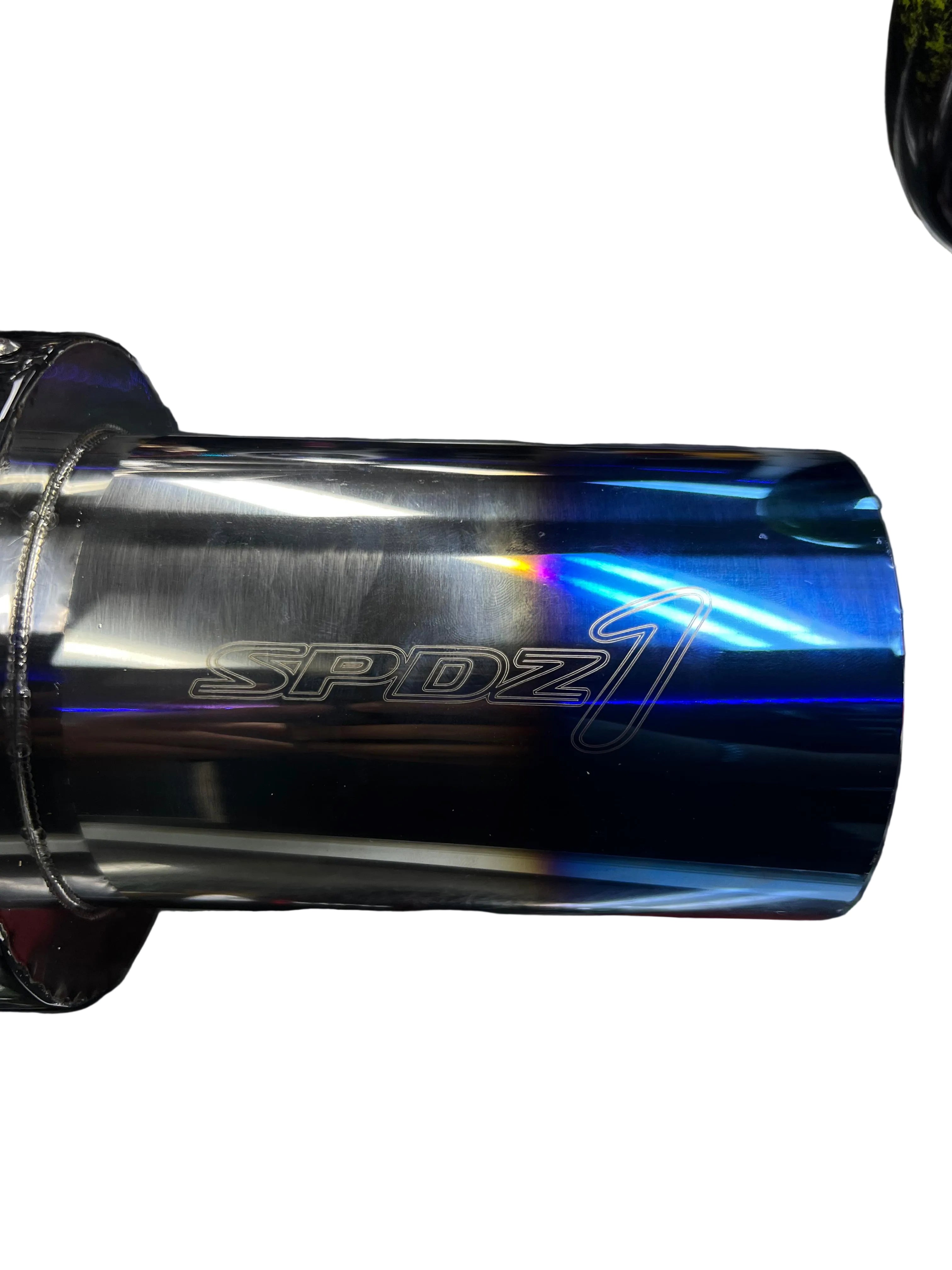 SPDZ1 Carbon Series Performance Muffler – 3" Inlet / 4.5" Burnt Tip (No-Weld Design)