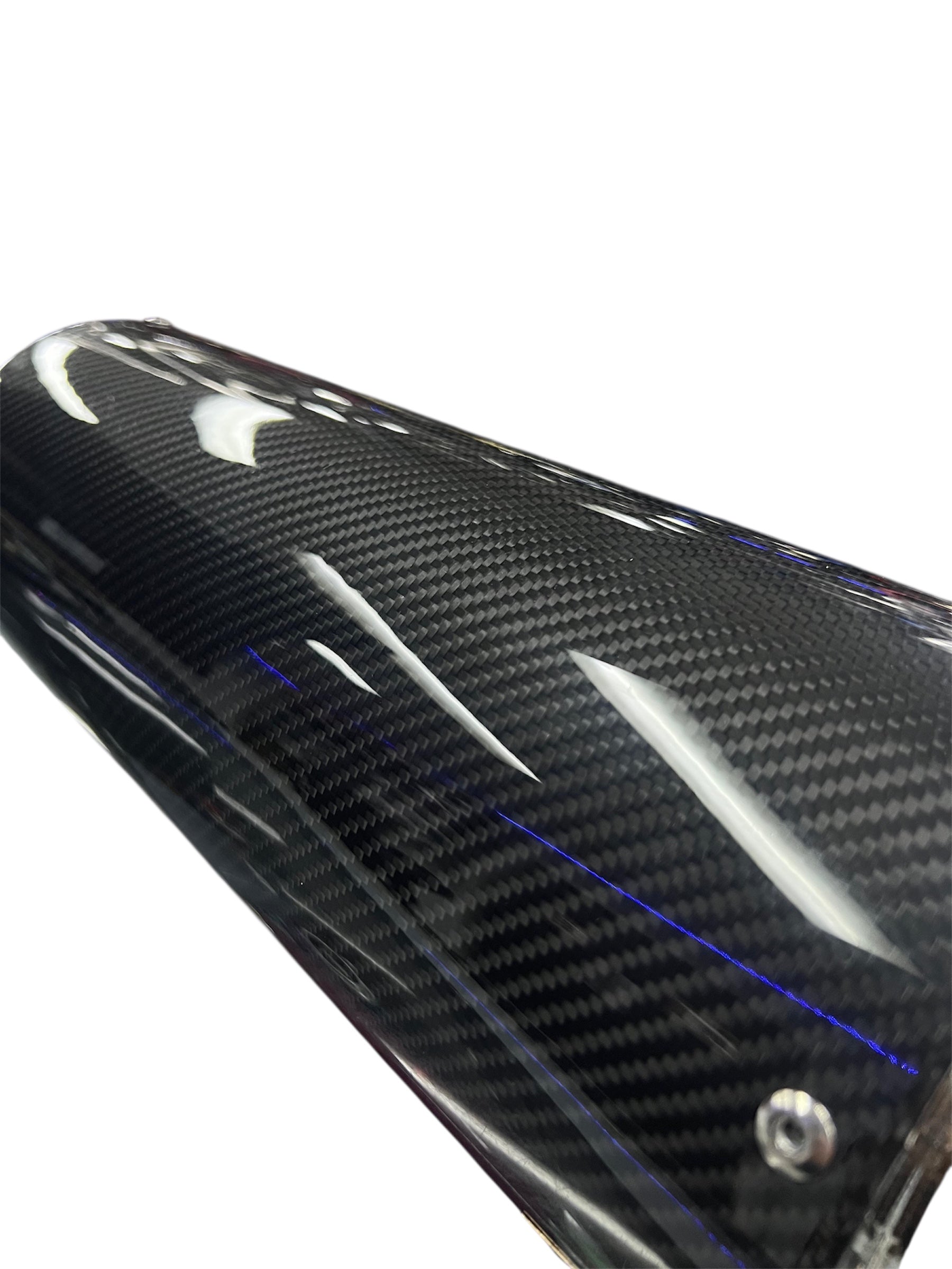 SPDZ1 Carbon Series Performance Muffler – 3" Inlet / 4.5" Burnt Tip (No-Weld Design)