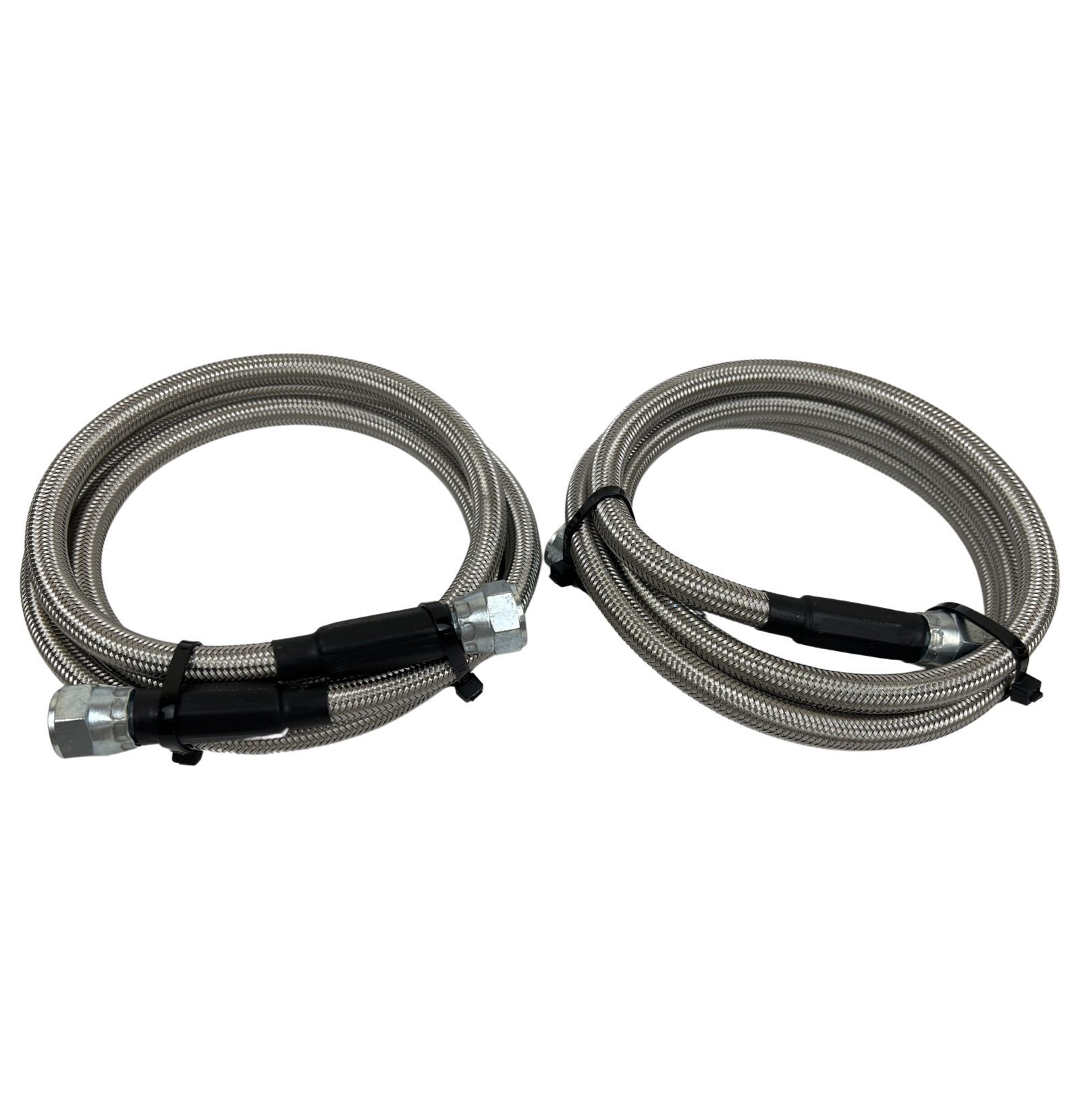 SS 52"Length Braided Transmission Cooler Hose Line Fitting For TH350 700R4 TH400