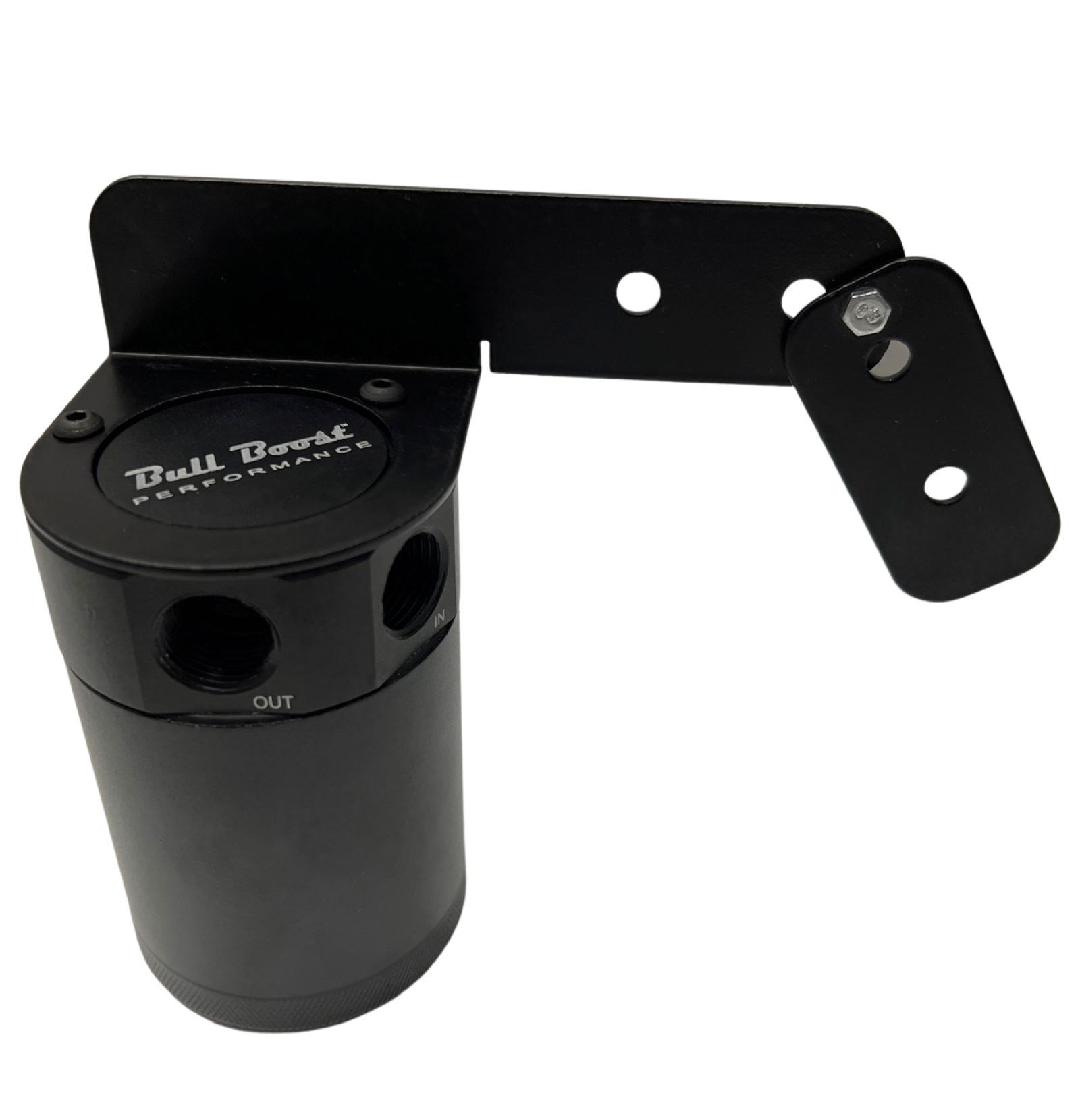 Universal Performance Oil Catch Can 2 Port -8AN + Adjustable Mounting Bracket Kit Turbo V2