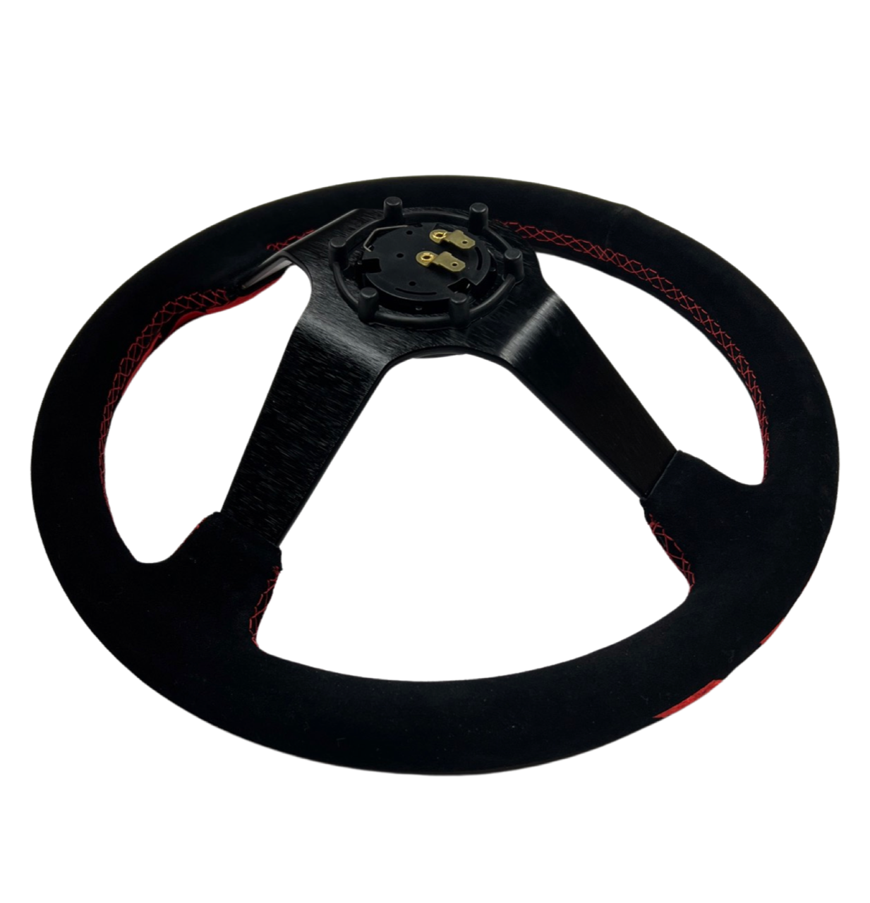 Rising Sun Suede Deep Dish Steering Wheel Short Hub Adapter Kit For 2022+ GR86 Subaru BRZ FRS tC xB xD