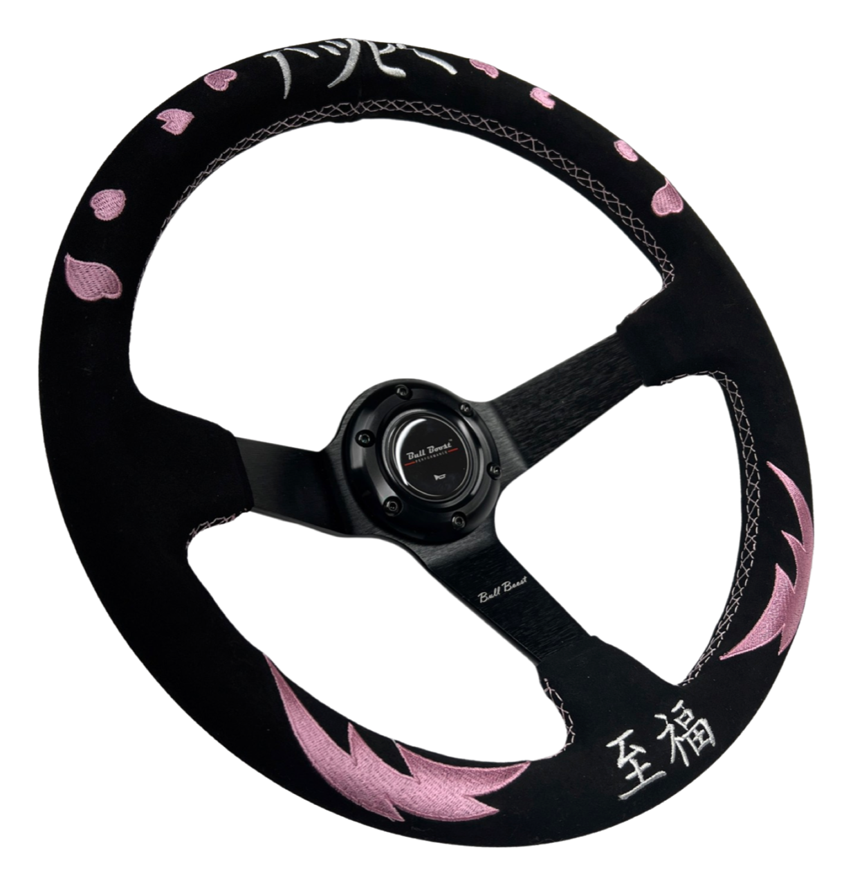 Street Bliss Heart 350mm Steering Wheel + Short Hub Adapter Kit For Mustang Focus Fiesta Mazda