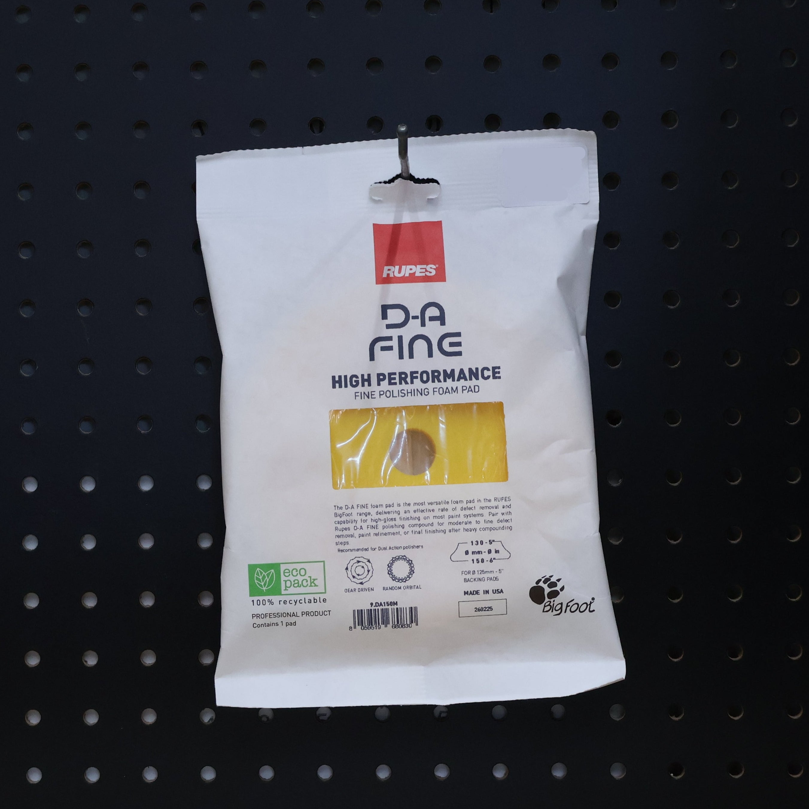 PAD, RUPES DA150M DA 5" YELLOW