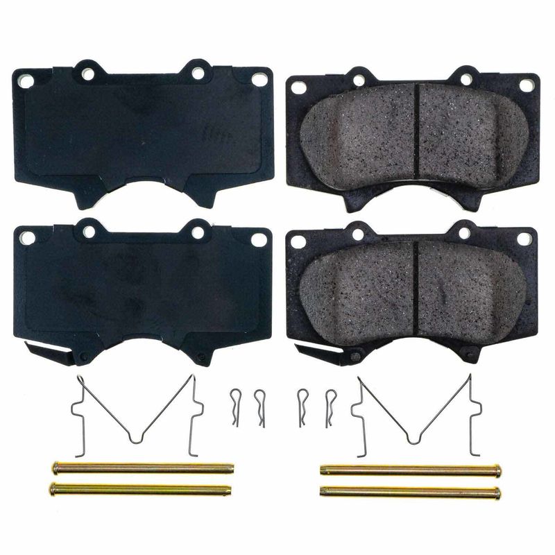 Power Stop 17-976N Front Z17 Evolution Ceramic Brake Pads With Hardware For Toyota Tacoma 2021-2022 [Model Specific]