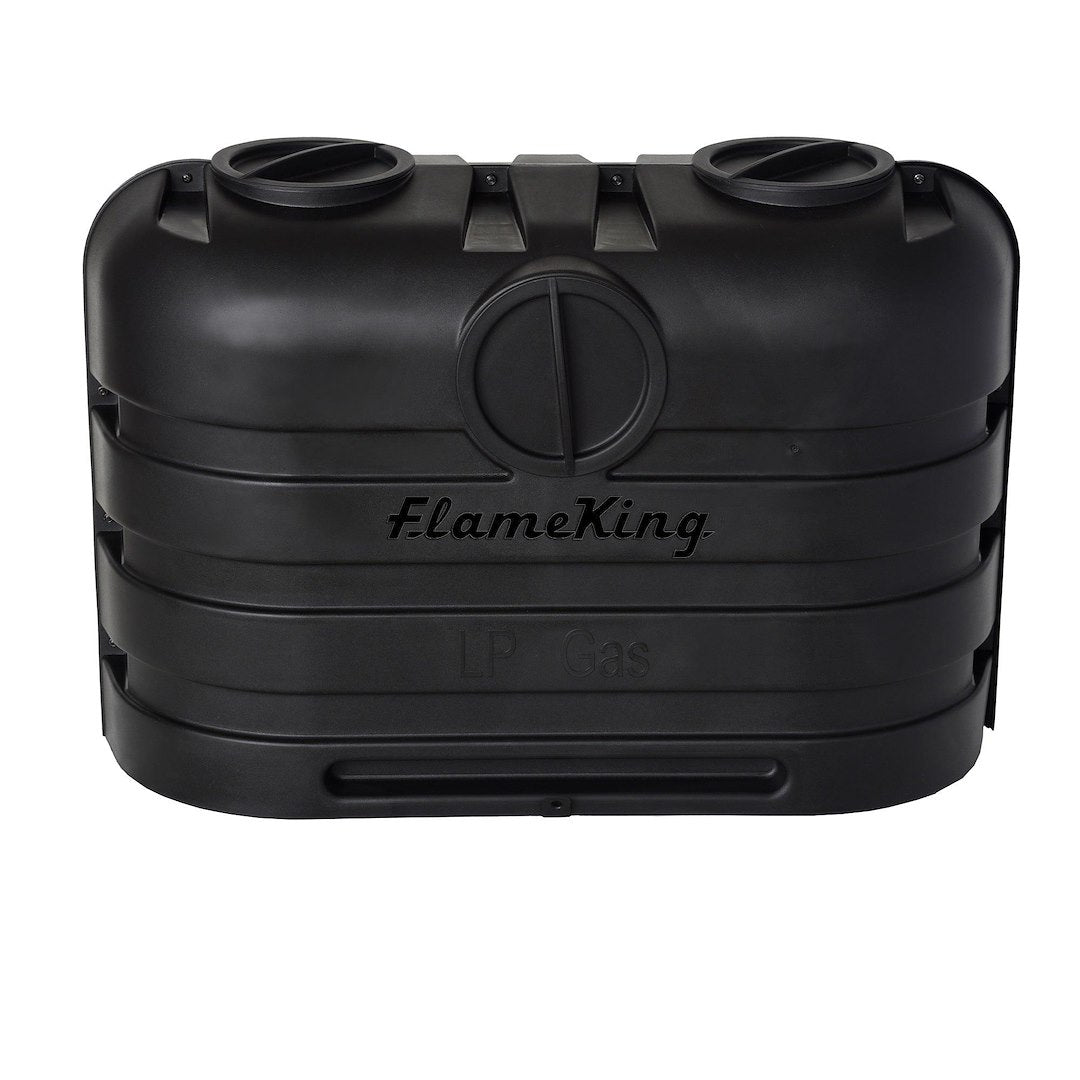 Flame King Dual 20Lb Lp Propane Tank Light Plastic Heavy Duty Cover For Rv, Travel Trailer, Camper - Black