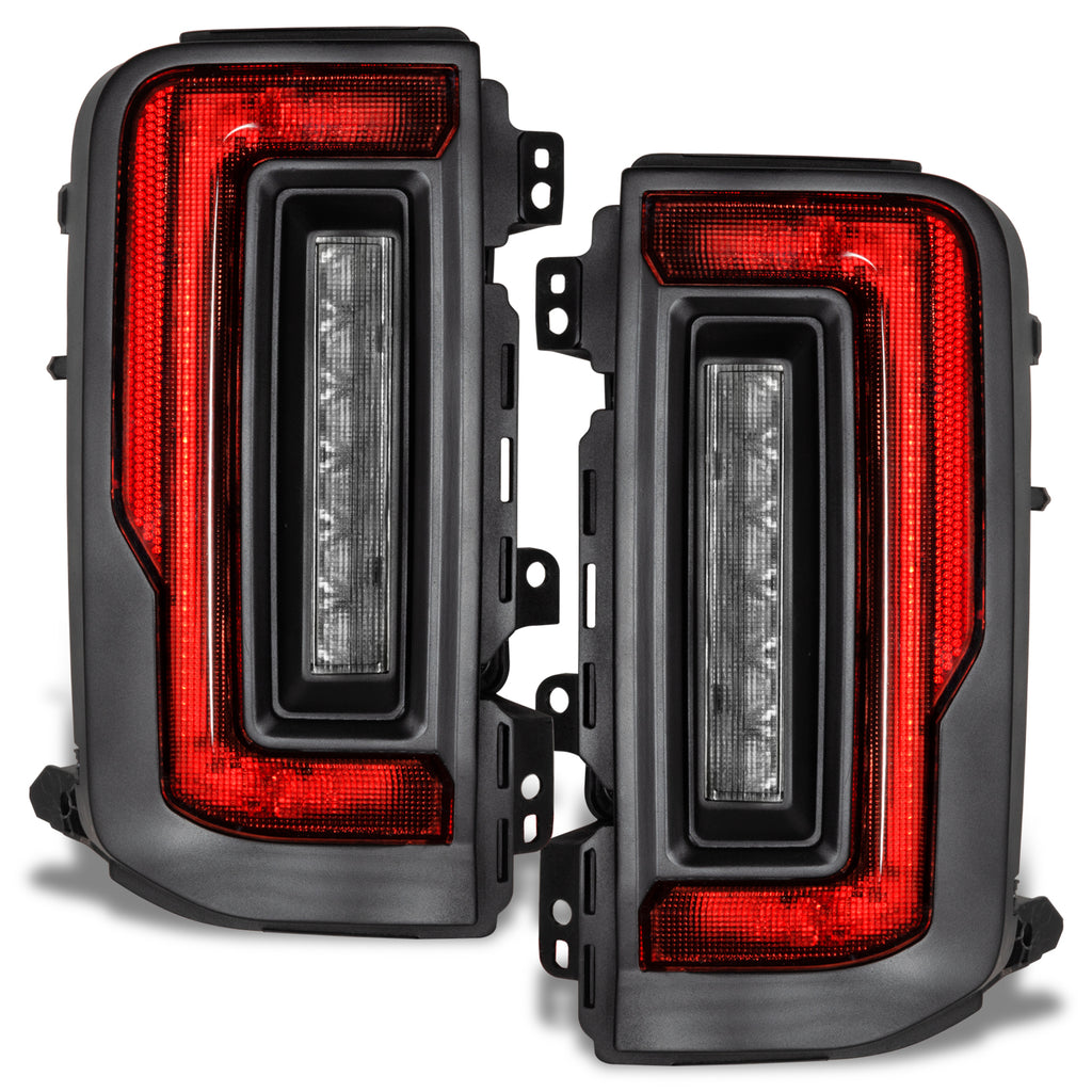 Oracle Lighting 5892-504 Pair Of Standard Red Flush Style Lensless Led Tail Lights Fits 2021 2024 Bronco - Low-Profile Attractive Design, High-Powered Reverse Light