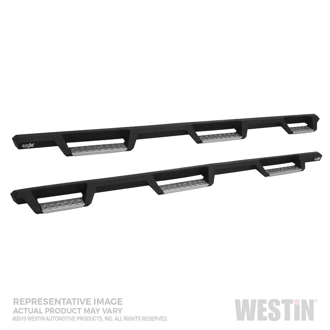 Westin 56-5343452 Hdx Stainless Drop Wheel To Wheel Nerf Bars Fits 2019-2024 Ram 2500 3500 Crew Cab 8' Bed (Exc Dually) Textured Black Pair