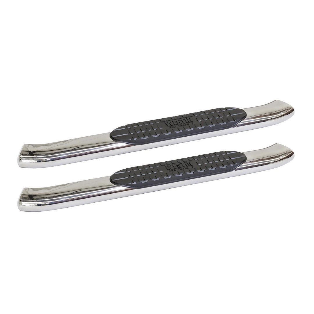Westin 21-51400 Polished Ss Pro Traxx 5 Oval Nerf Step Bars Fits 2007-2013 Silverado Sierra 1500 2007-2014 2500 3500 Std. Cab (Excl. 11-14 Diesel) 1 Pair