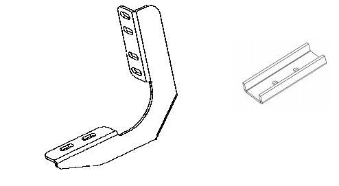 Go Rhino 6941765 Rb10/Rb20 Running Boards - Mounting Brackets Only For Ford 99-16 F-250 Super Duty, Ford 99-16 F-250 Super Duty