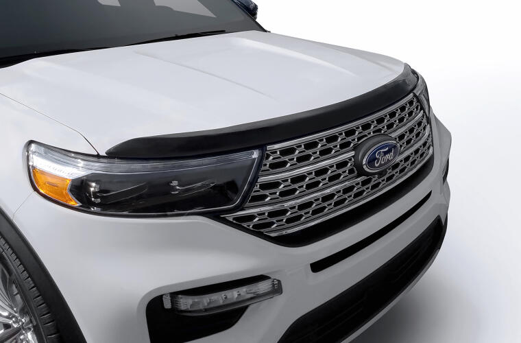 Auto Ventshade [Avs] Aeroskin Hood Protector | Fits 2020 - 2025 Ford Explorer | Low Profile Deflector / Bug Shield - 1 Pc., Smoke | 322174
