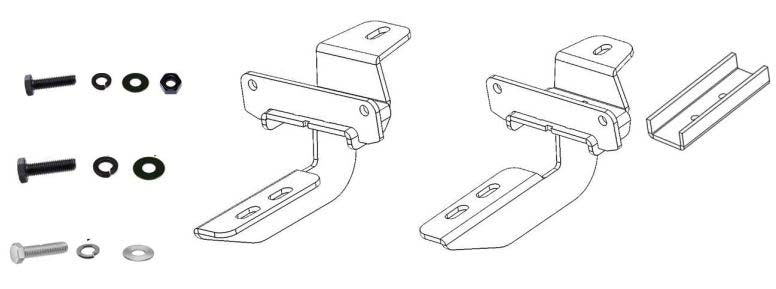 Go Rhino 6945065 Rb10/Rb20 Running Boards - Mounting Brackets Only For Jeep 18-24 Wrangler