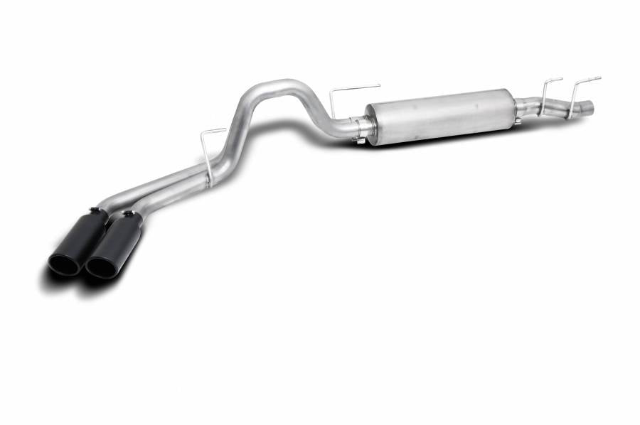 Gibson Exhst Gibson 21-22 Ford F150 Truck 5.0L 3/2.5In Cat-Back Dual Sport Exhaust System Stainless - Black Elite