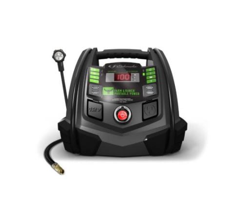 Schumacher Electric Fr01337 Rechargeable Agm Jump Starter For Gas, Diesel Vehicles - 1200A With Air Compressor And 12V Usb/Ac Power Station To Charge Phones, Accessories